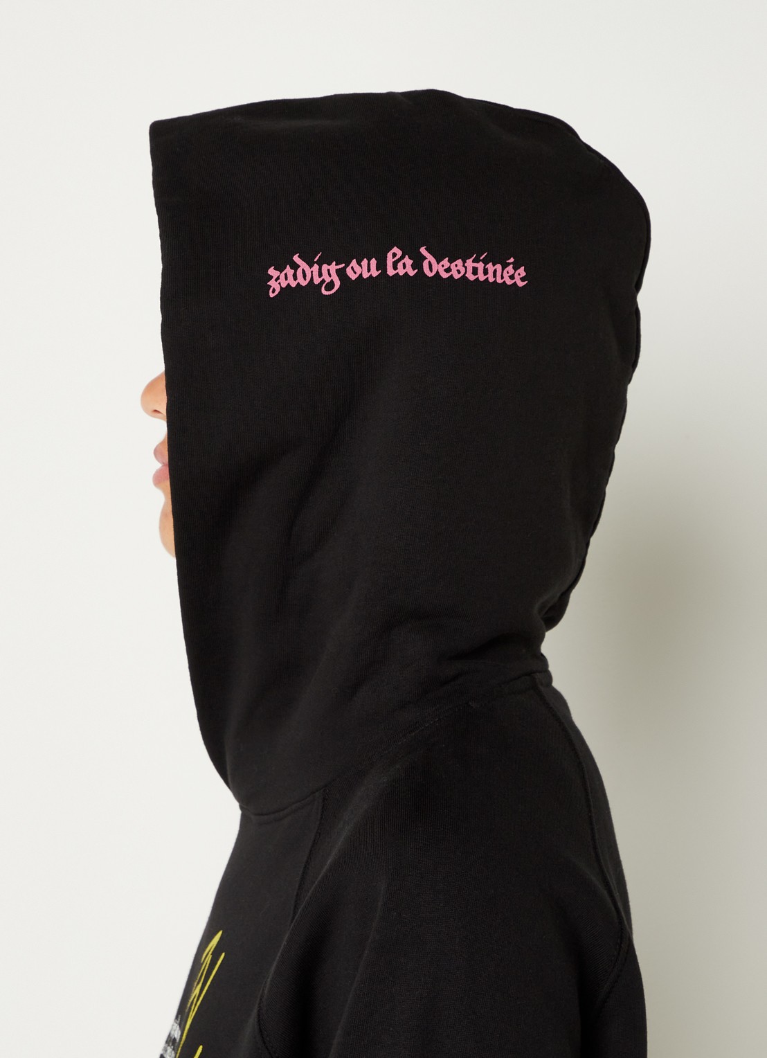 Zadig&Voltaire Georgy Mltcusto hoodie met front- en backprint - detail 3 zwart