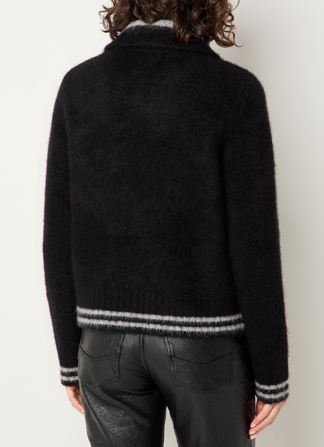 Zadig&Voltaire Gildas jack met logo en steekzakken - achterkant zwart