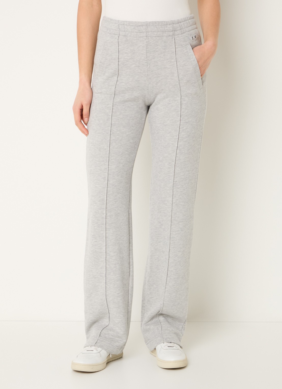 Zadig&Voltaire High waist straight fit joggingbroek met steekzakken - detail 2 grijs