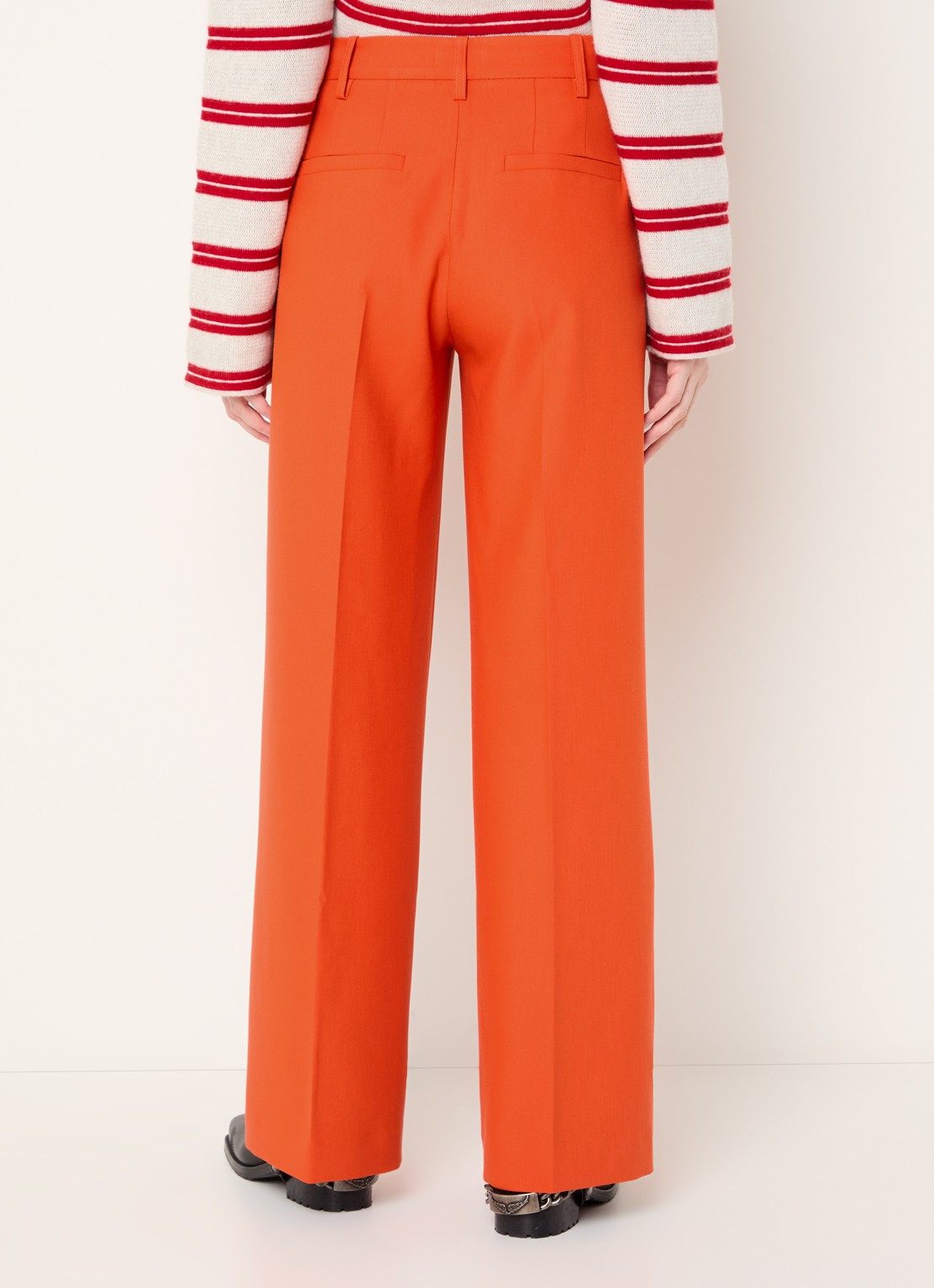 Zadig&Voltaire High waist wide fit pantalon met steekzakken - achterkant orange