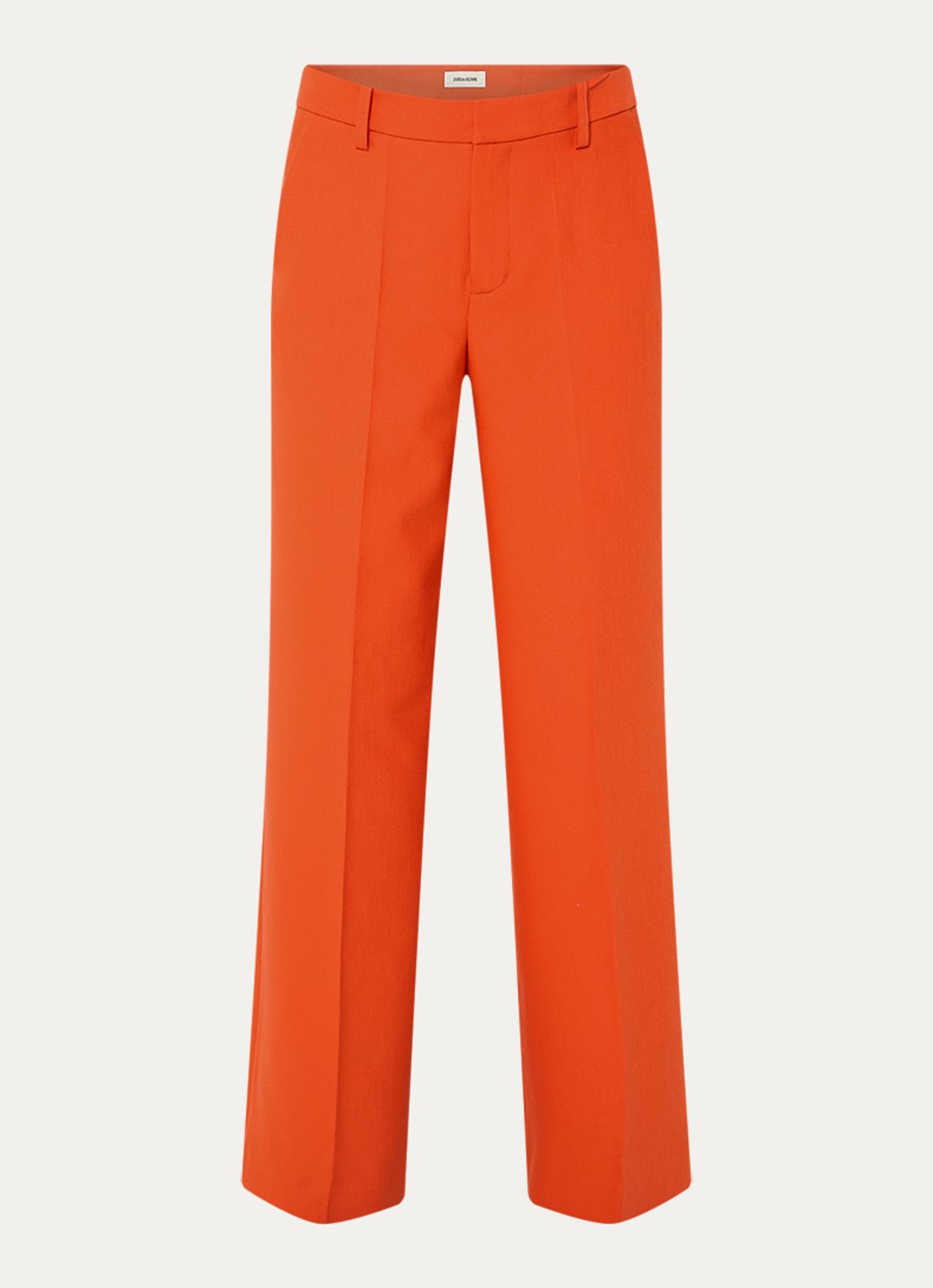Zadig&Voltaire High waist wide fit pantalon met steekzakken - voorkant 2 orange