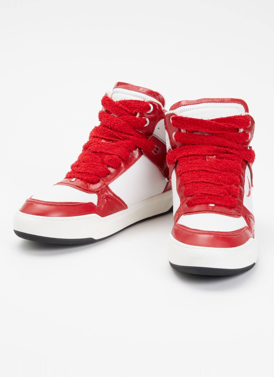 Zadig&Voltaire High Wings sneaker van leer - detail 3 rood