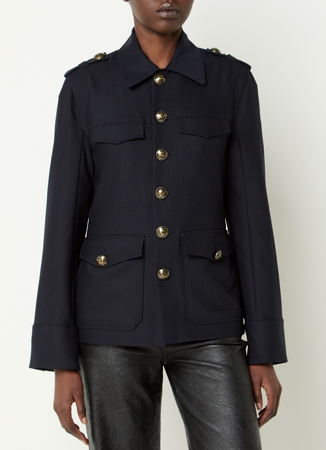 Zadig&Voltaire Jack met klepzakken - detail 4 zalmroze