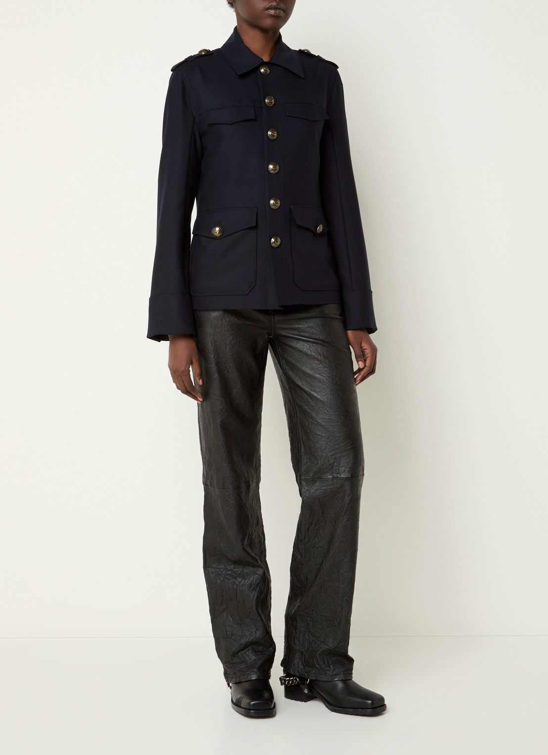 Zadig&Voltaire Jack met klepzakken - voorkant 3 zalmroze
