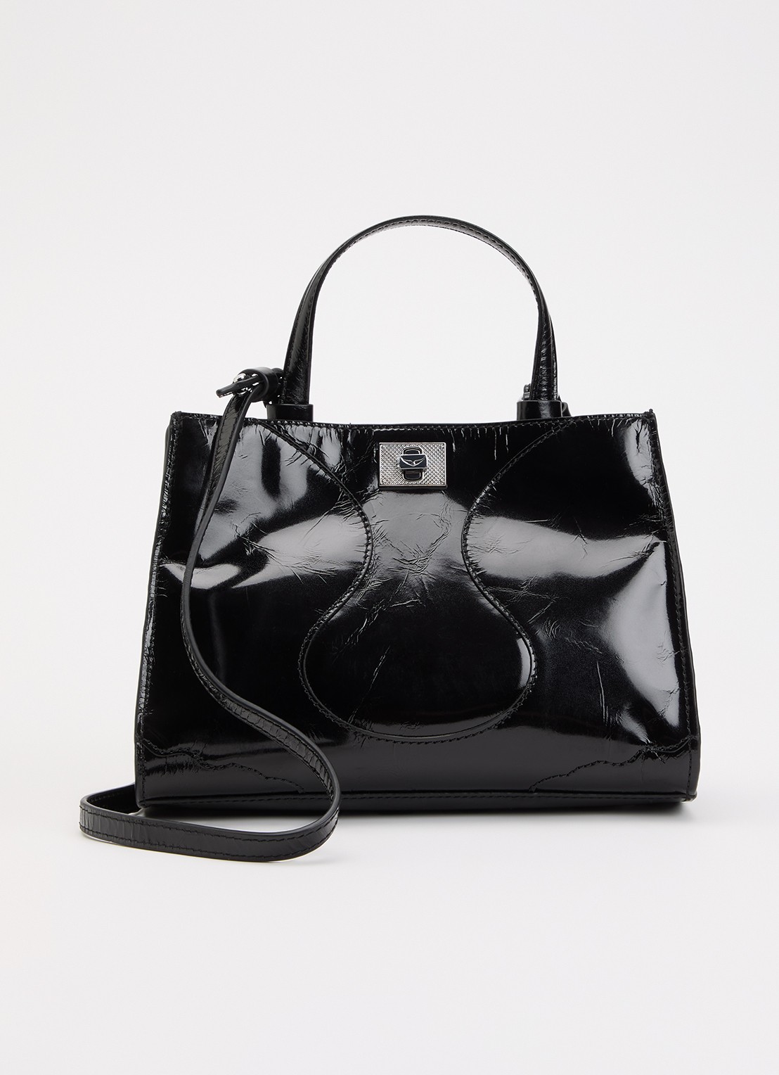 Zadig&Voltaire Jack Mini handtas van leer met afneembare schouderriem - voorkant 4 zwart