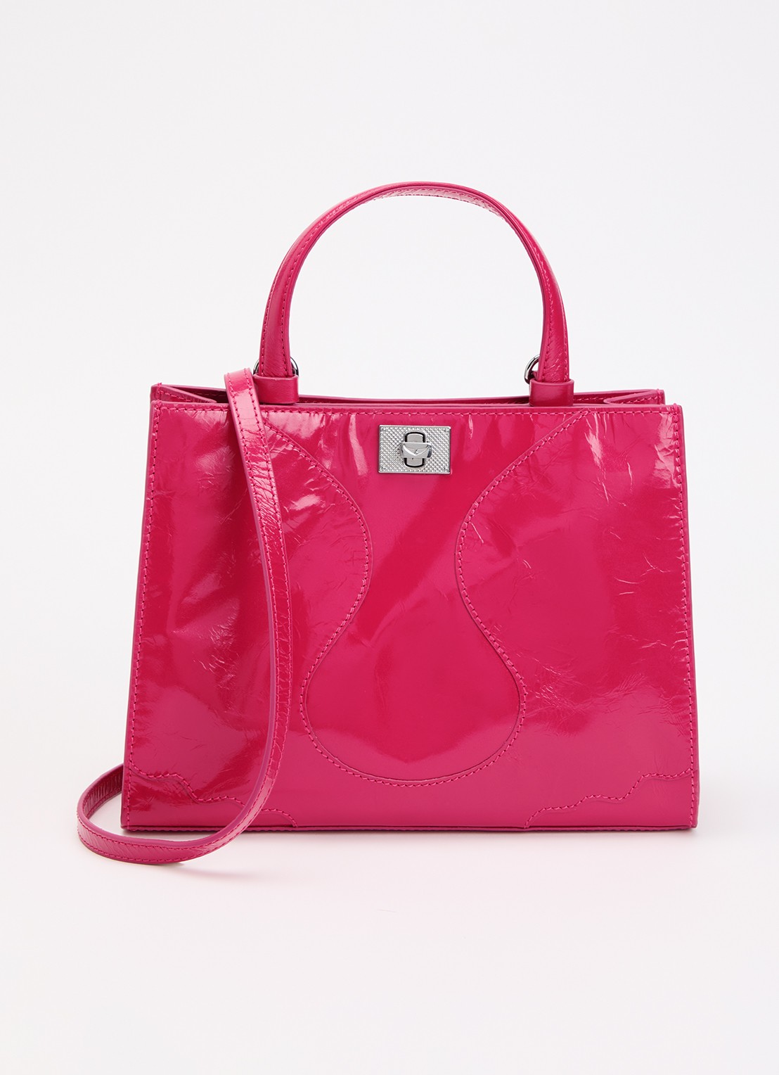 Zadig&Voltaire Jack Mini handtas van leer met afneembare schouderriem - voorkant oudroze