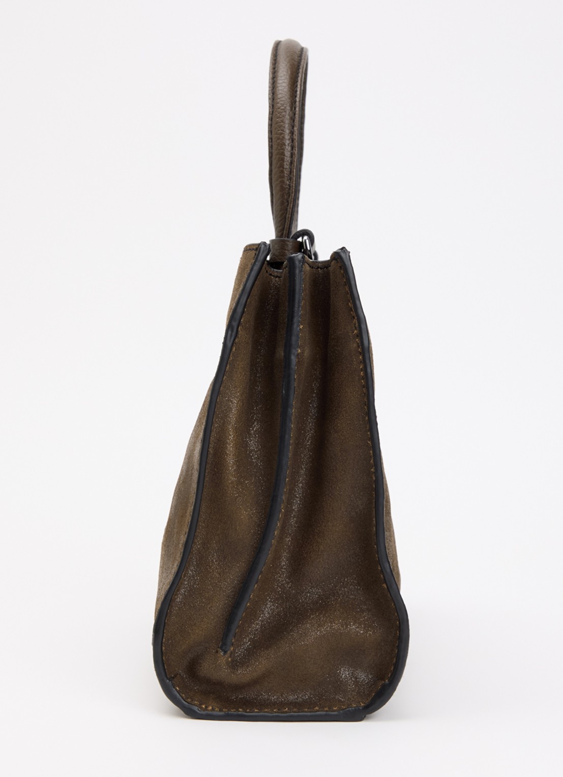 Zadig&Voltaire Jack Nano handtas van suède met afneembare schouderriem - detail 4 donkerbruin