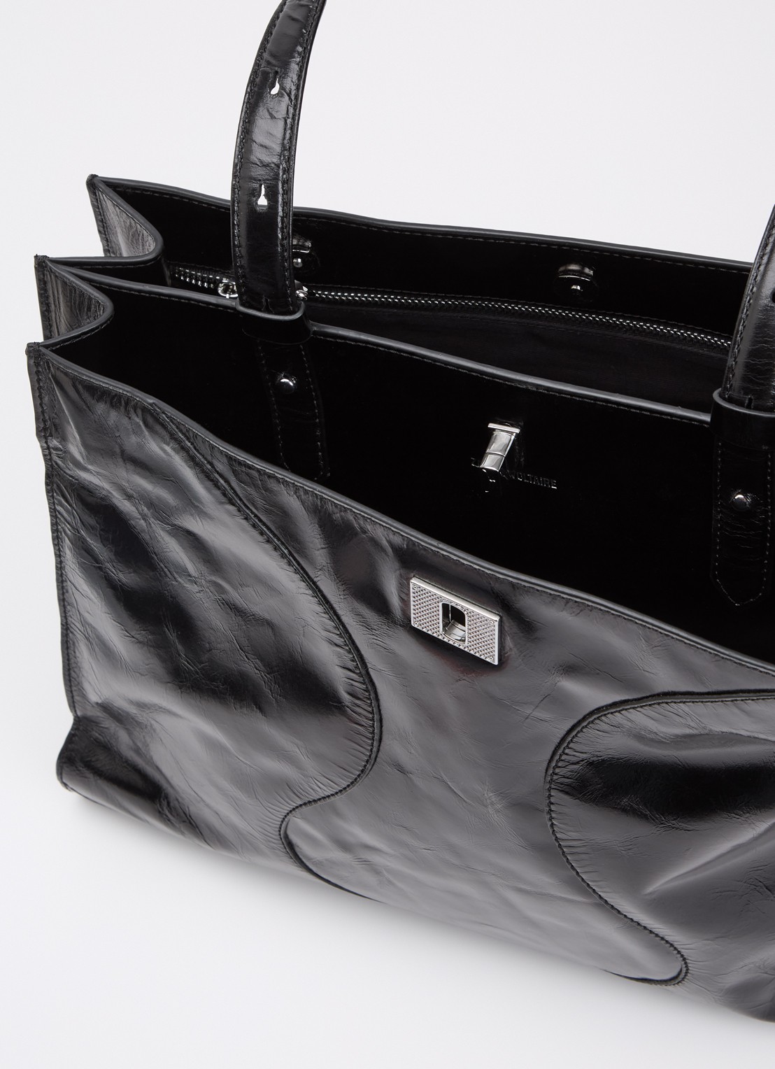 Zadig&Voltaire Jack Vintage schoudertas van leer - detail zwart