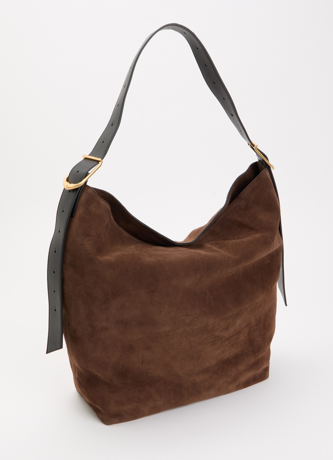 Zadig&Voltaire Jane Hobo shopper van suède met afneembare schouderriem - achterkant bruin