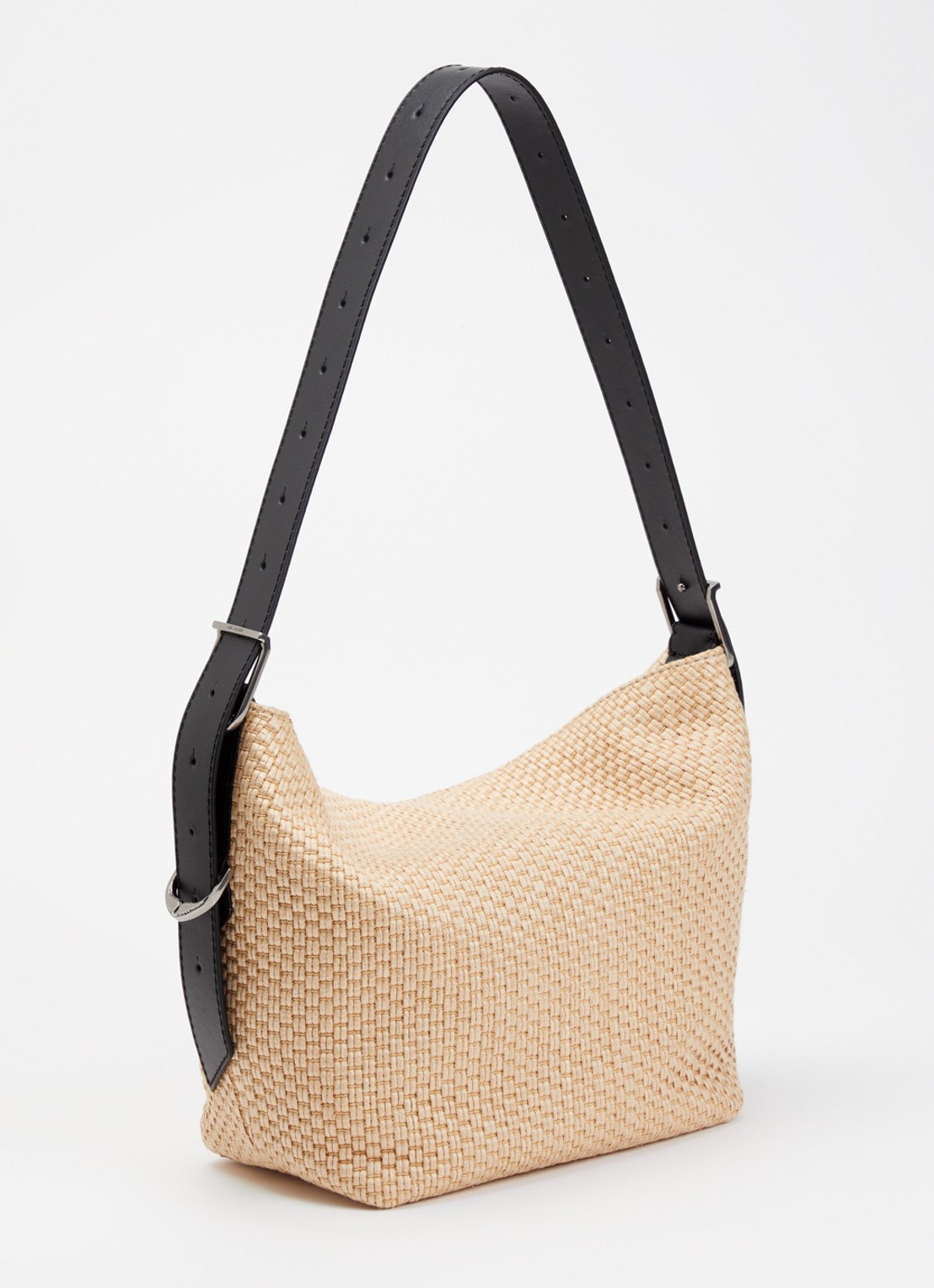 Zadig&Voltaire Jane Panier schoudertas van leer met verstelbare schouderriem - achterkant beige