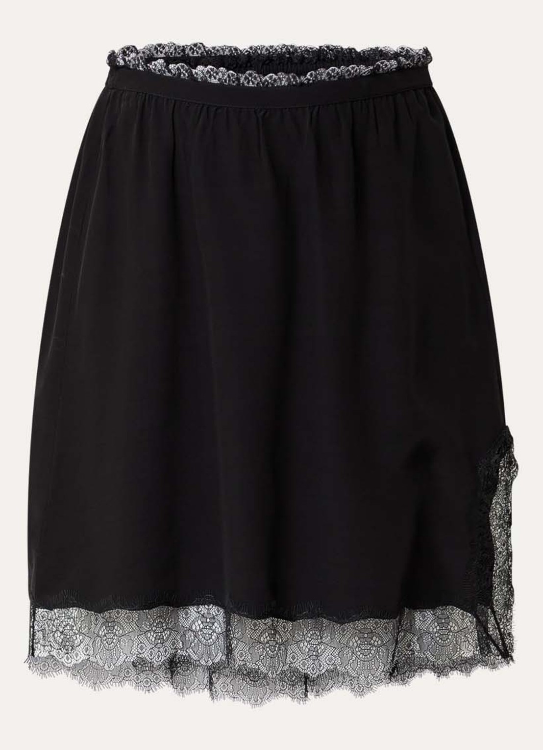 Zadig&Voltaire Jarvisa minirok met kant - voorkant zwart