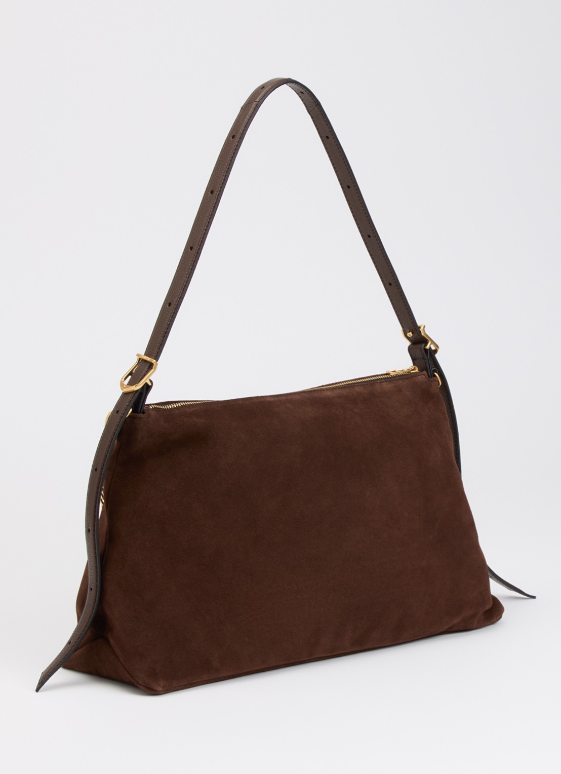 Zadig&Voltaire Jim schoudertas van suède - achterkant 4 bruin