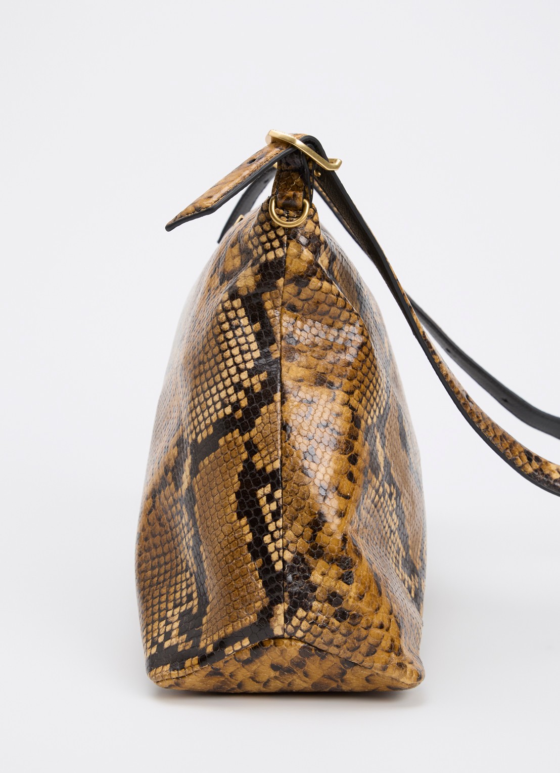Zadig&Voltaire Jim Wild schoudertas van leer met slangenprint - detail 2 camel
