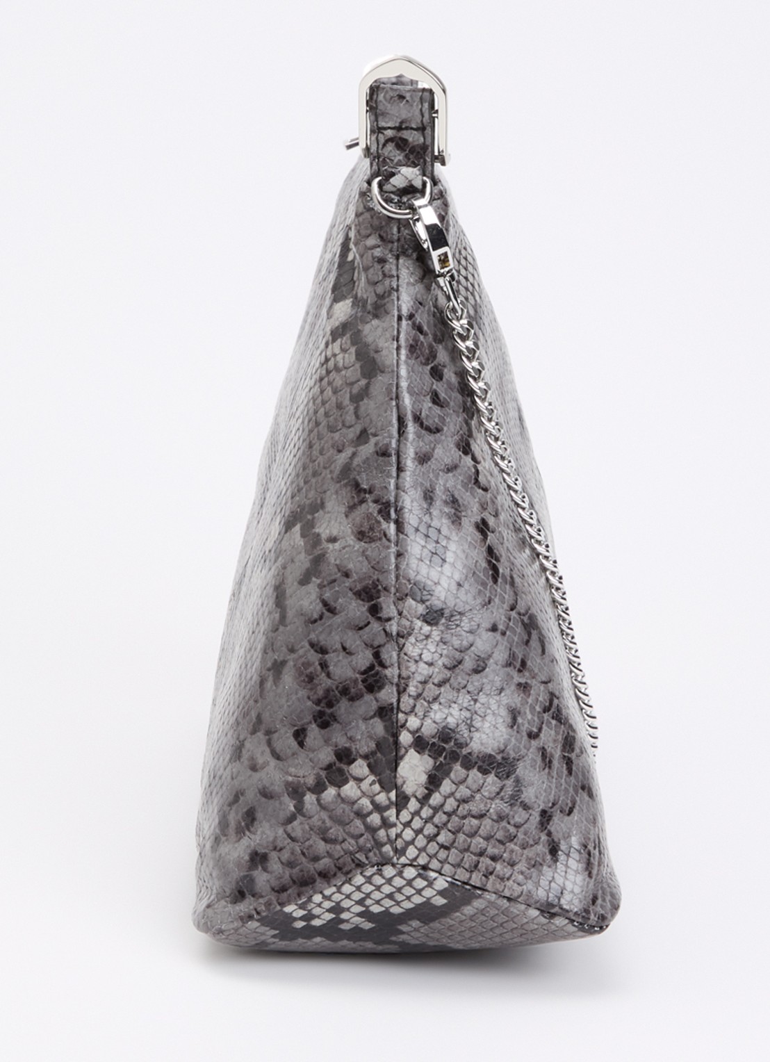 Zadig&Voltaire Jim Wild schoudertas van leer met slangenprint - detail 5 donkergrijs