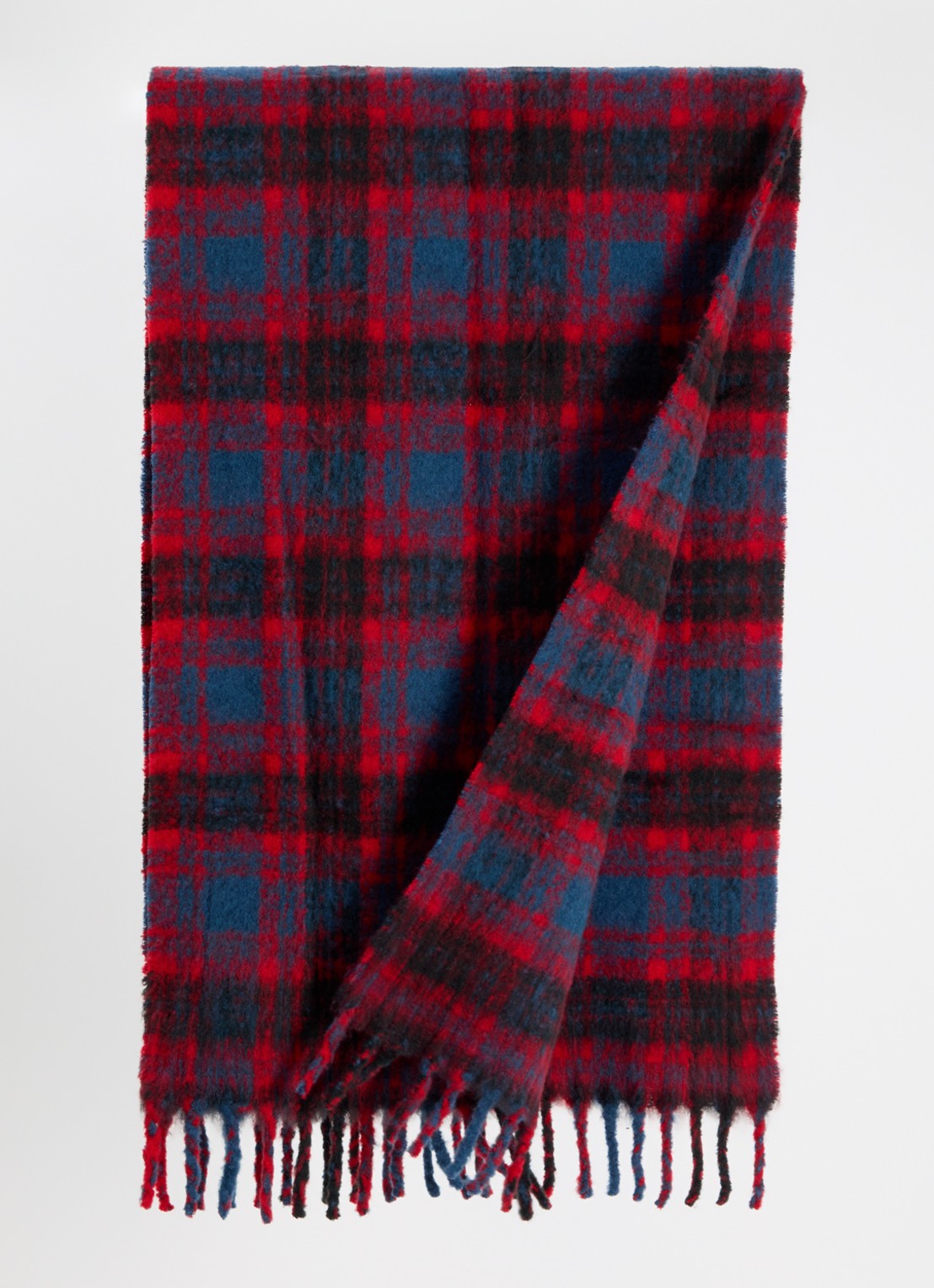 Zadig&Voltaire Joan Tartan sjaal in wolblend 190 x 56 cm  - detail 2 blauw