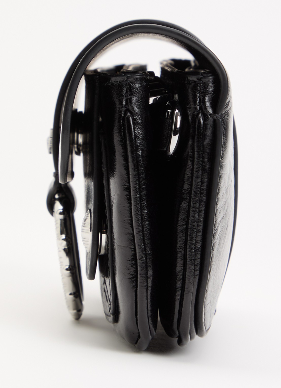 Zadig&Voltaire Kate clutch van leer met afneembare schouderriem - detail 2 zwart