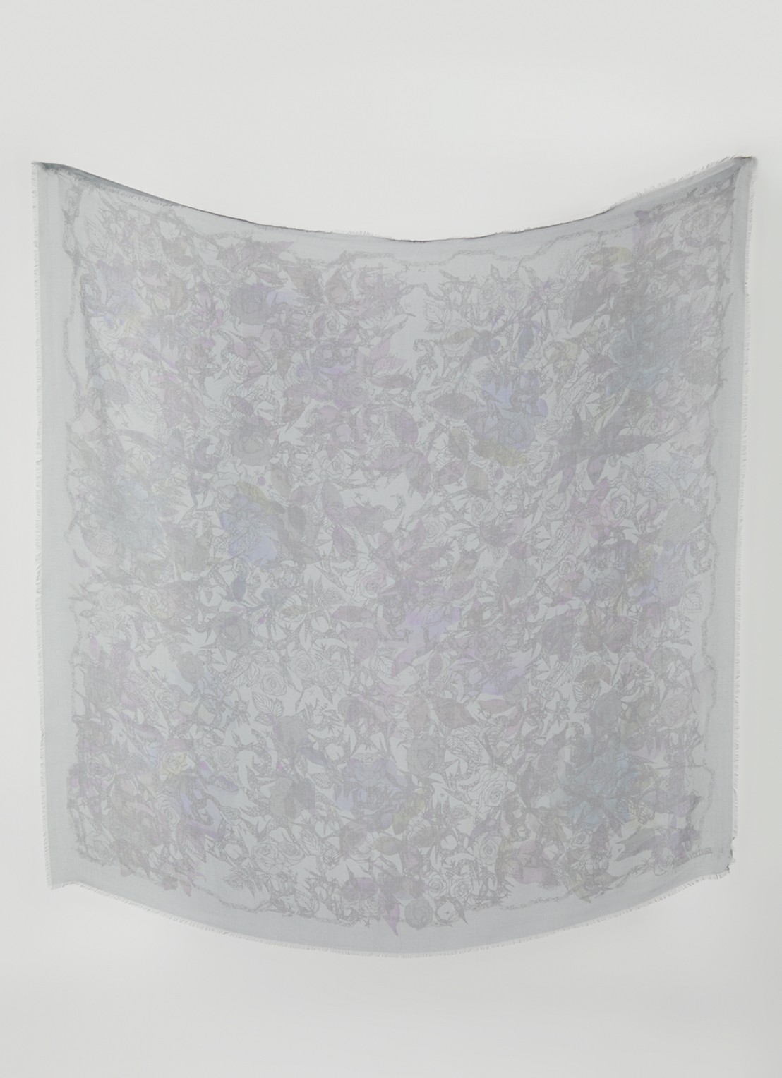 Zadig&Voltaire Kerry sjaal met print 135 x 135 cm - detail 2 wit