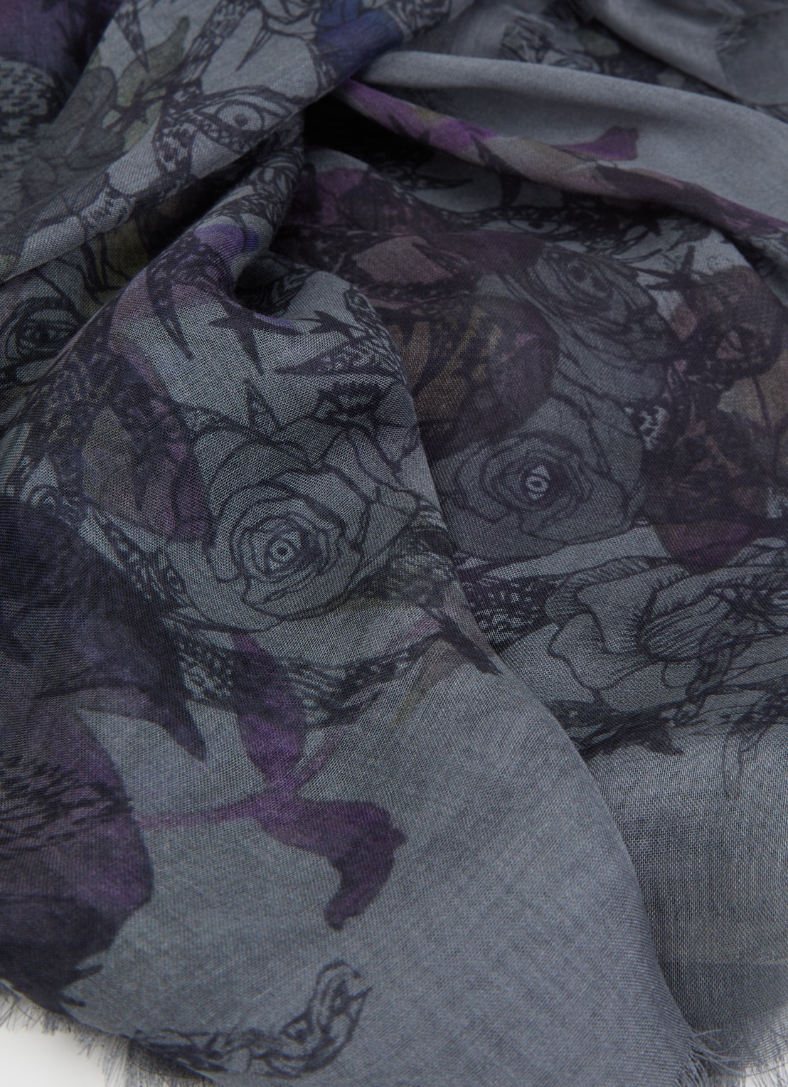 Zadig&Voltaire Kerry sjaal met print 135 x 135 cm - detail 3 wit