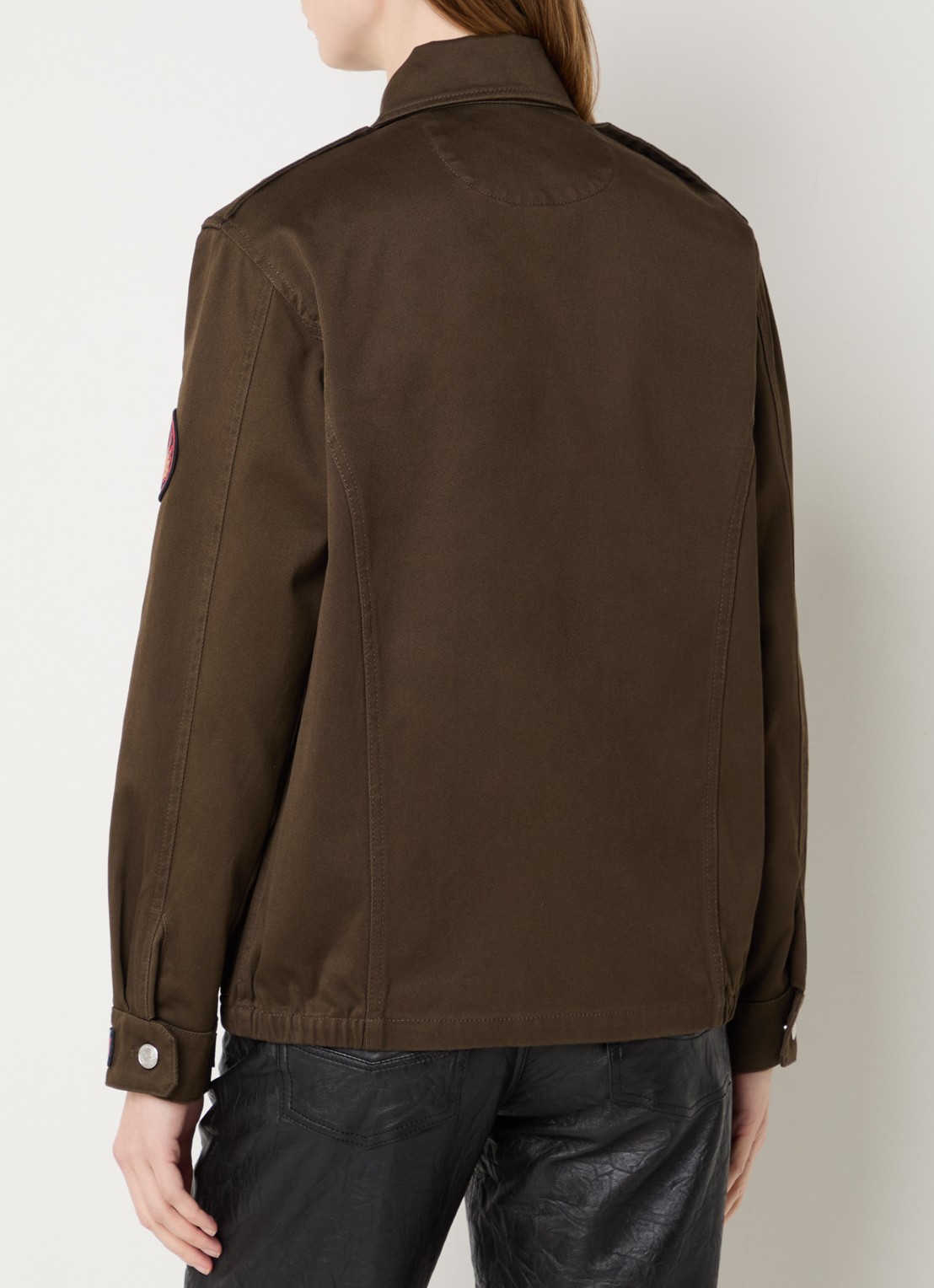 Zadig&Voltaire Kid jack met klepzakken en logoborduring - achterkant bruin