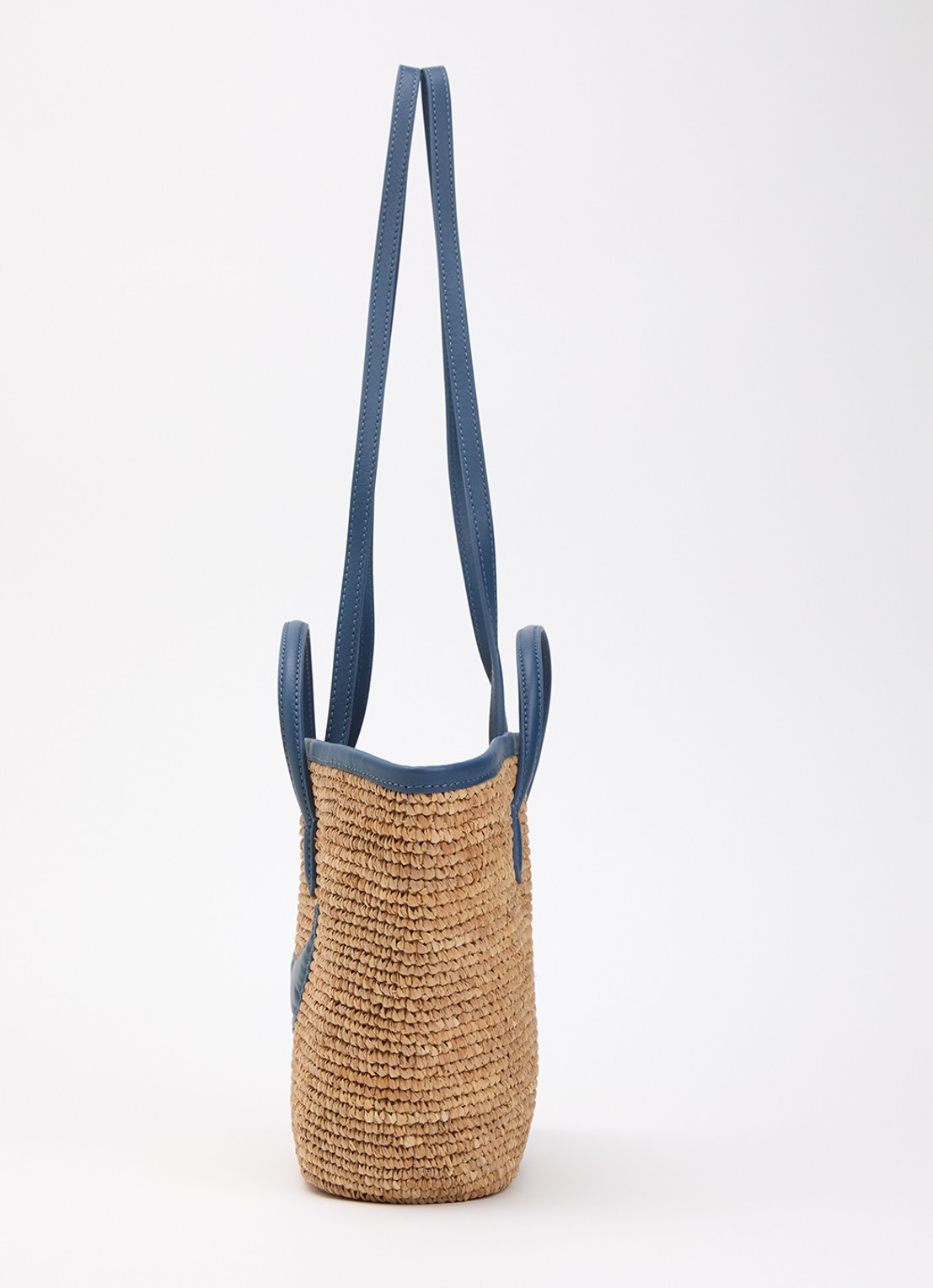 Zadig&Voltaire Le mini wings van raffia met leren details - detail 2 blauw