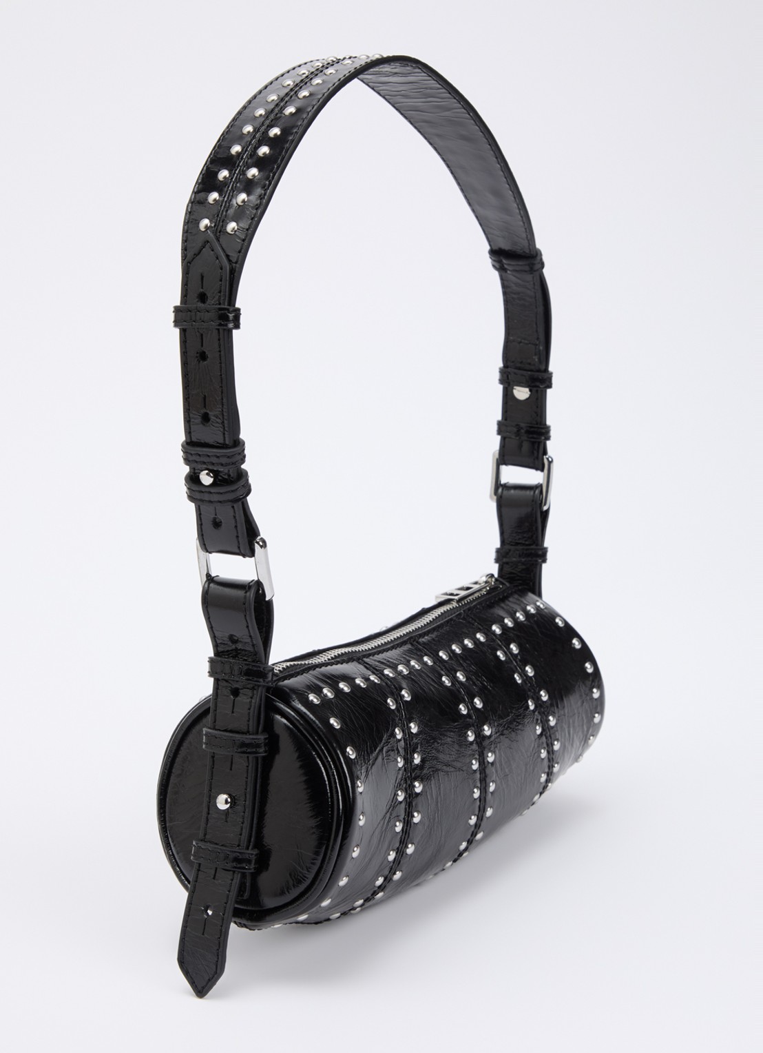 Zadig&Voltaire Le Roudoudou schoudertas van leer met studs - achterkant zwart