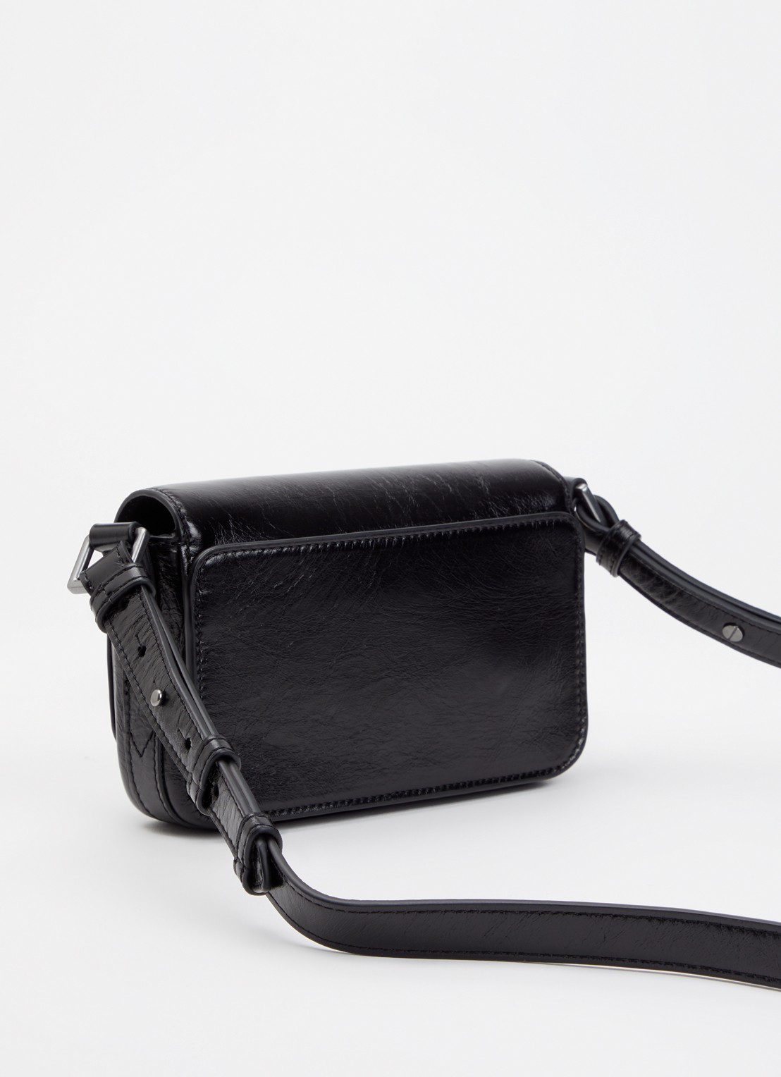 Zadig&Voltaire Le Zazi crossbodytas van kalfsleer met verstelbare schouderriem - achterkant 2 zwart