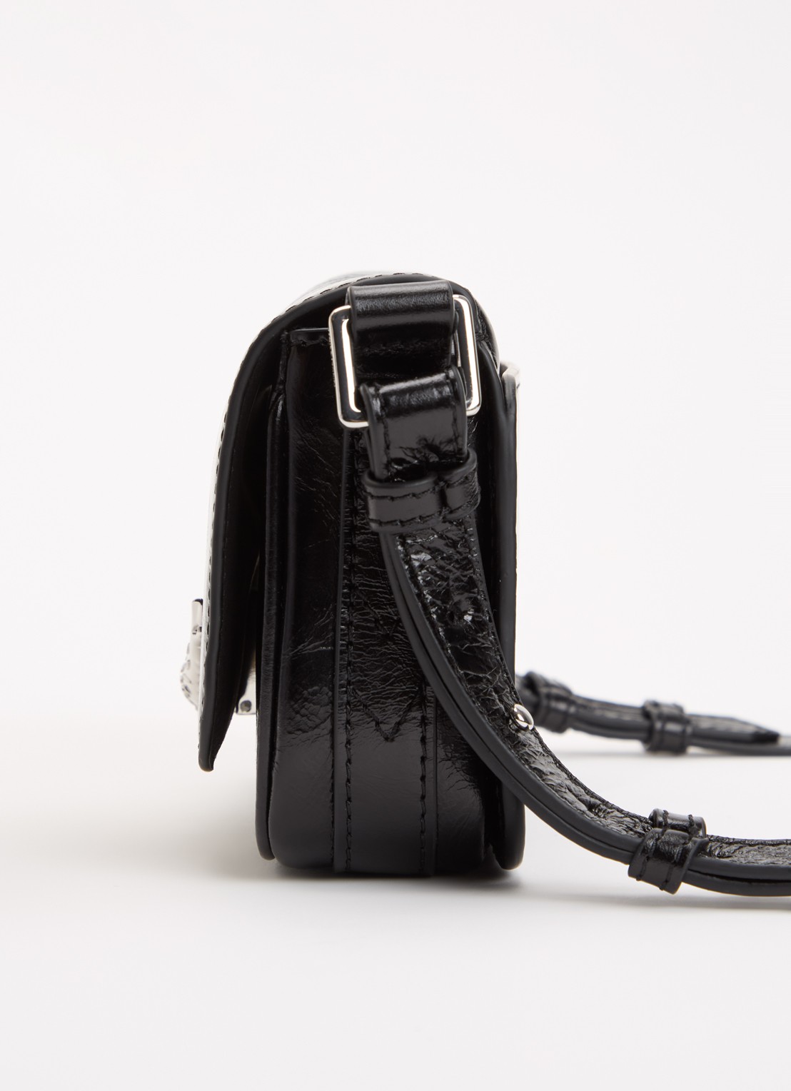 Zadig&Voltaire Le Zazi Vintage Graffiti crossbodytas van leer  - detail 4 zwart