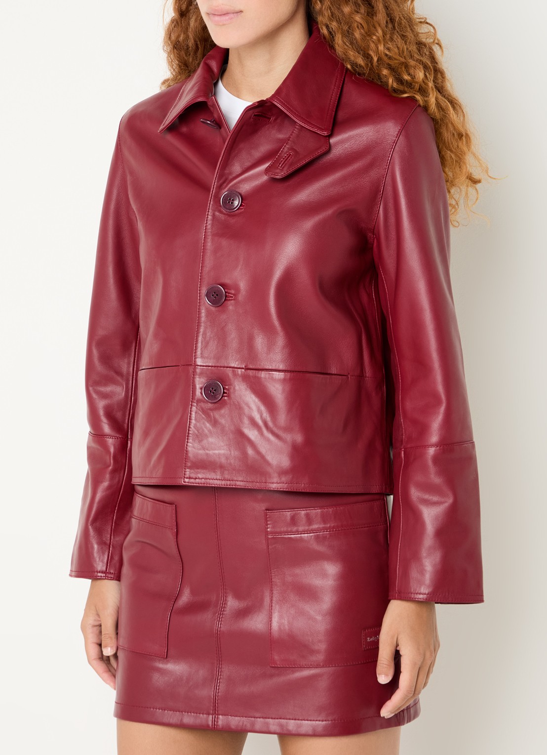 Zadig&Voltaire Lessa jack van imitatieleer - detail rood