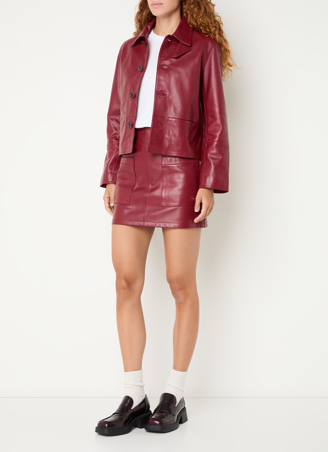 Zadig&Voltaire Lessa jack van imitatieleer - voorkant 4 rood