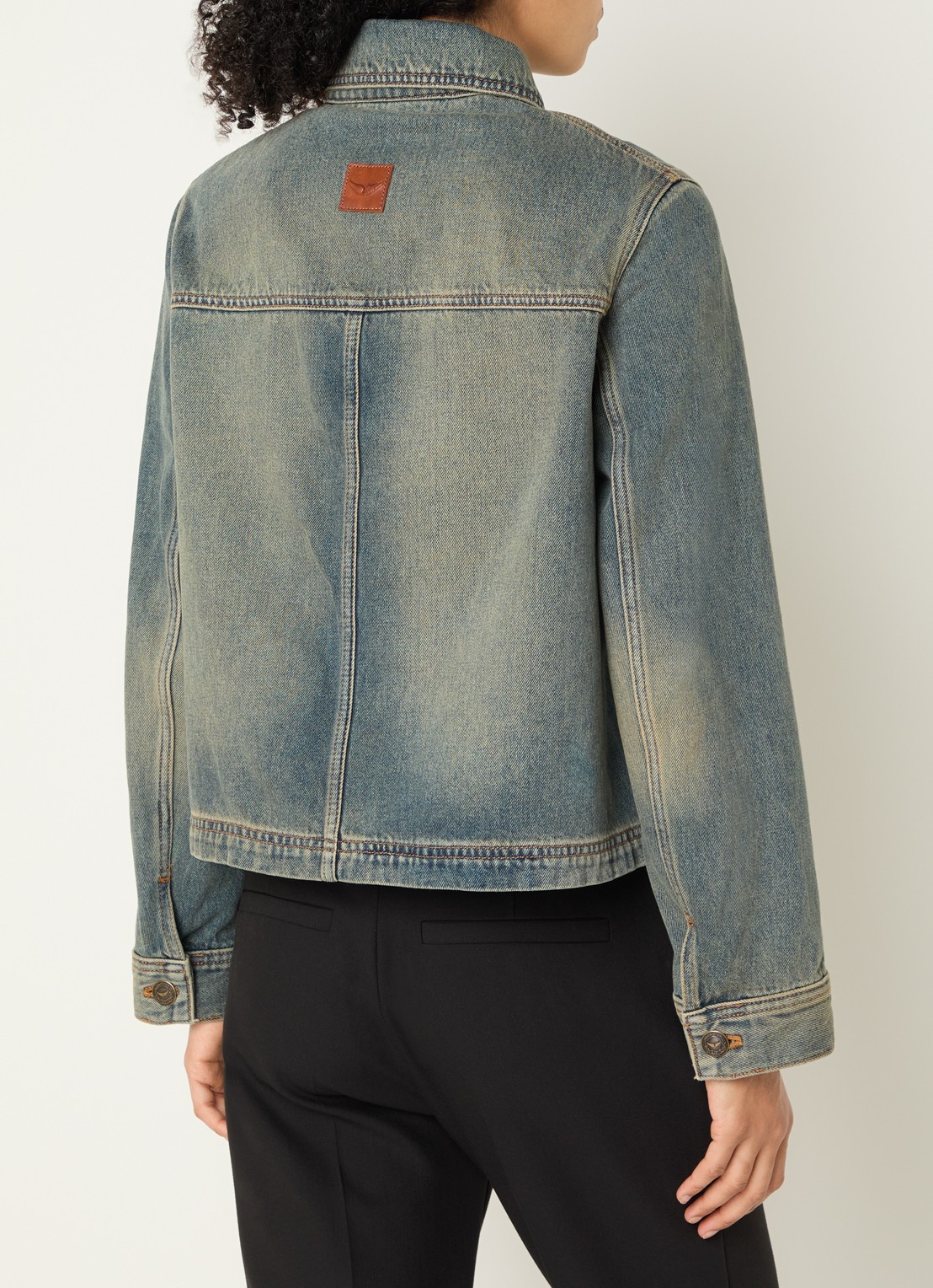 Zadig&Voltaire Lessa spijkerjas met logoborduring - achterkant indigo