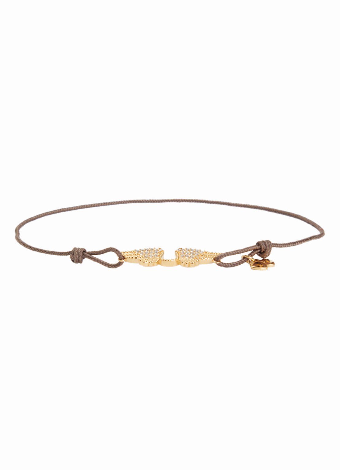 Zadig&Voltaire Link Rock armband met kristal - voorkant 2 bruin