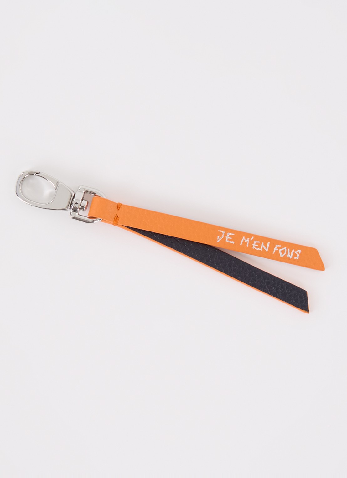 Zadig&Voltaire Love Link sleutelhanger van kalfsleer - voorkant 2 orange