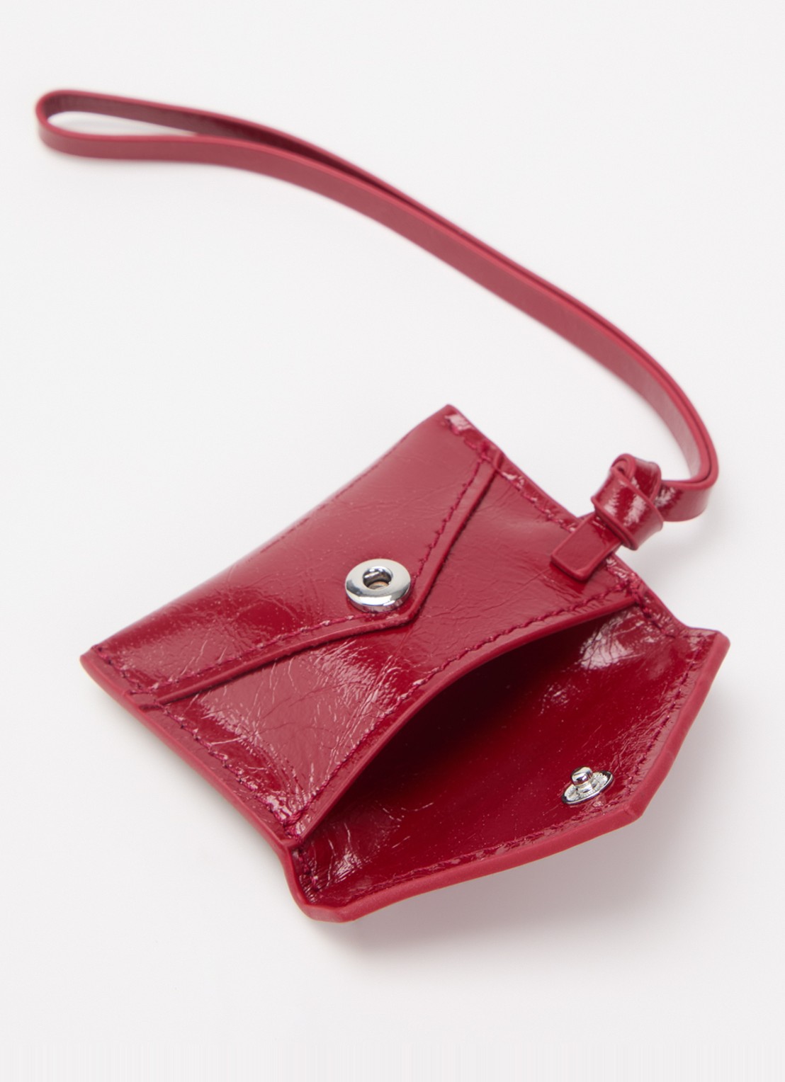 Zadig&Voltaire Love Message tasbedel van leer - detail 2 cranberryrood
