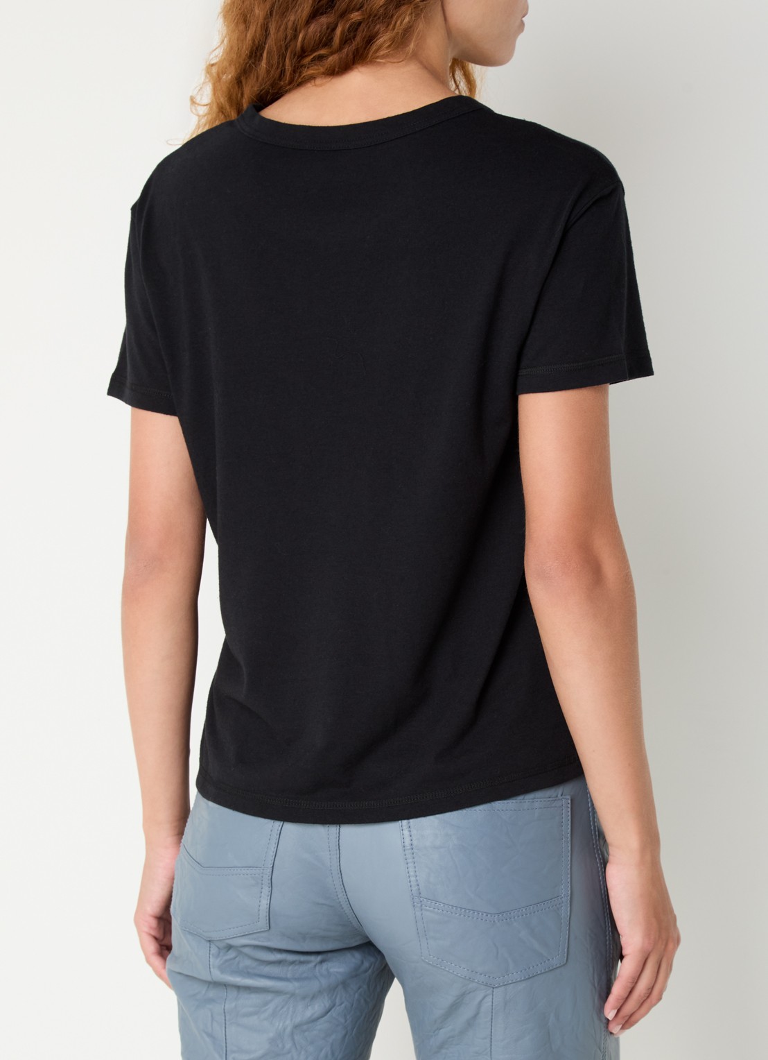 Zadig&Voltaire Marta T-shirt in linnenblend met logo - achterkant 4 zwart