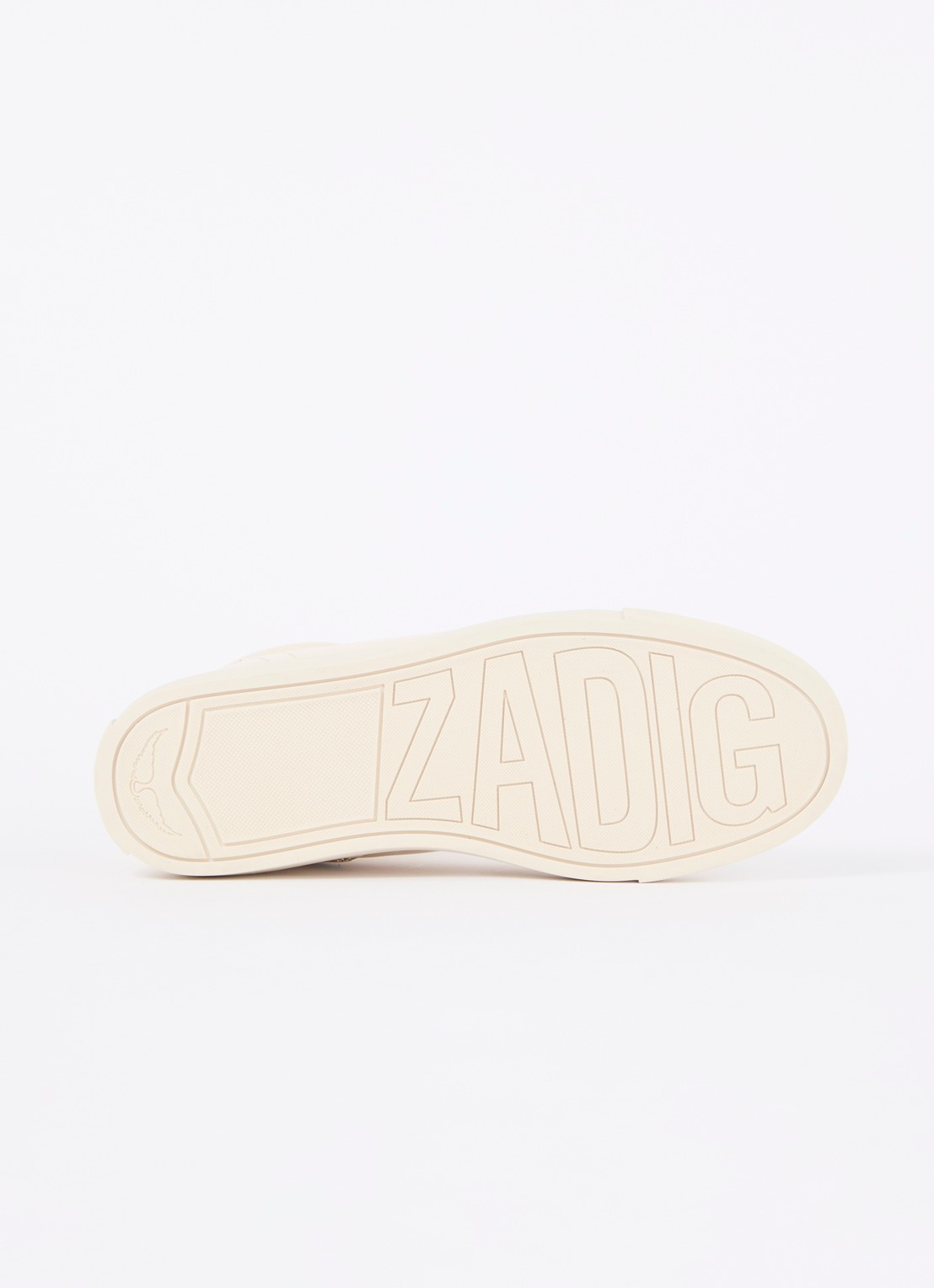 Zadig&Voltaire Mid Fly sneaker van leer - detail 3 ivoor
