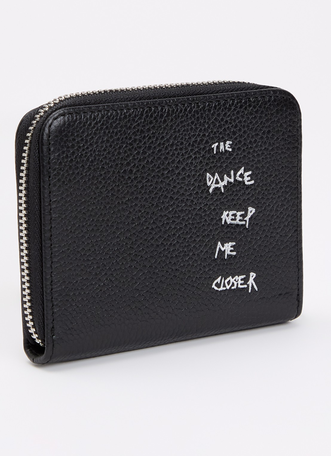Zadig&Voltaire Mini Grained portemonnee van leer - achterkant 3 zwart