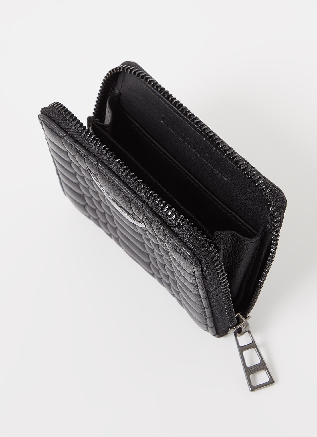 Zadig&Voltaire Mini Mat portemonnee van quilted lamsleer - voorkant 2 zwart