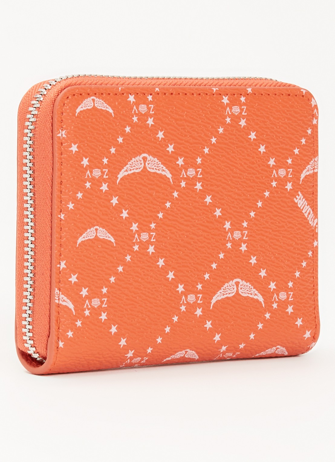 Zadig&Voltaire Mini portemonnee met logoprint - achterkant orange