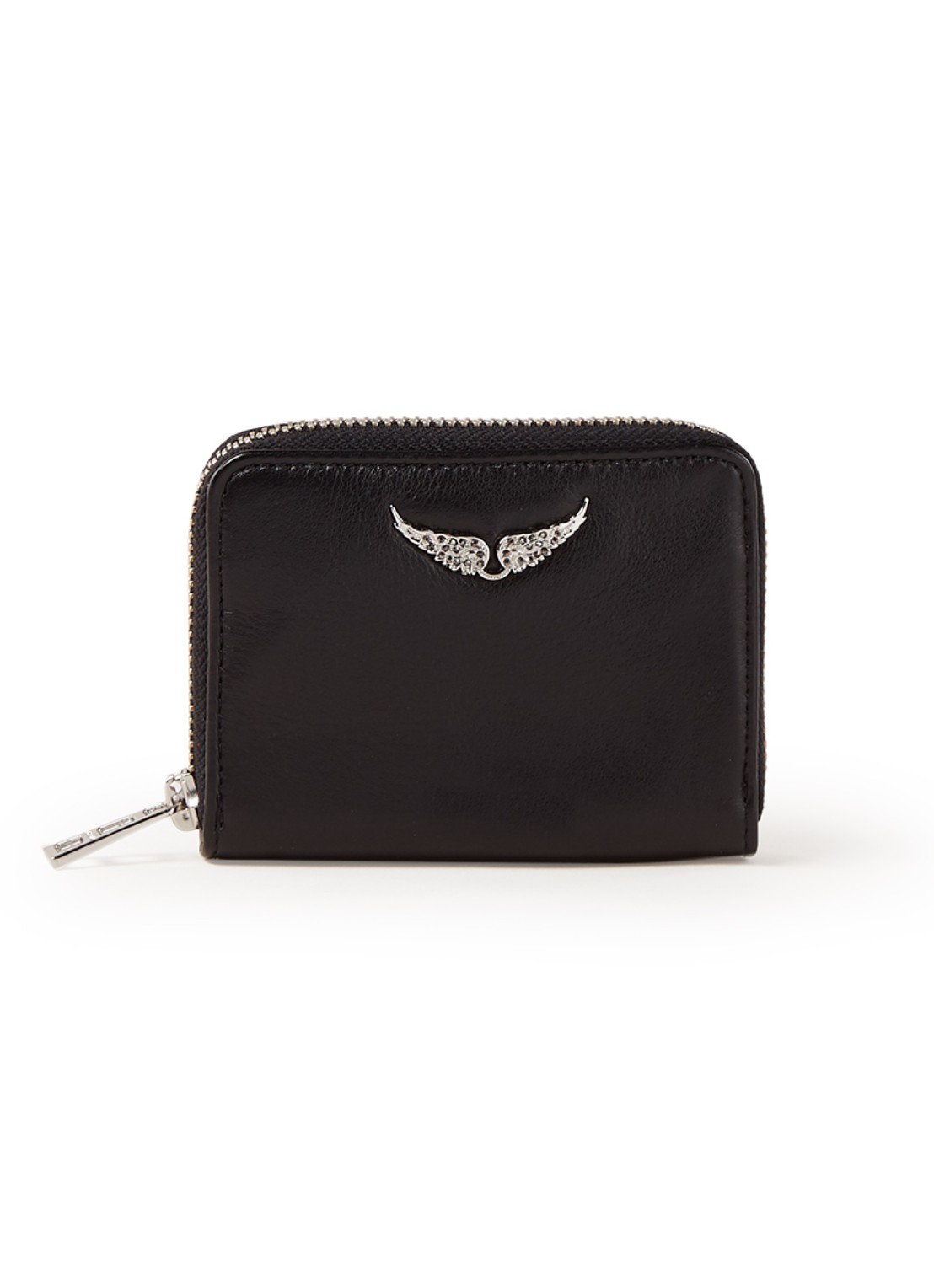 Zadig&Voltaire Mini portemonnee van leer  - voorkant zwart
