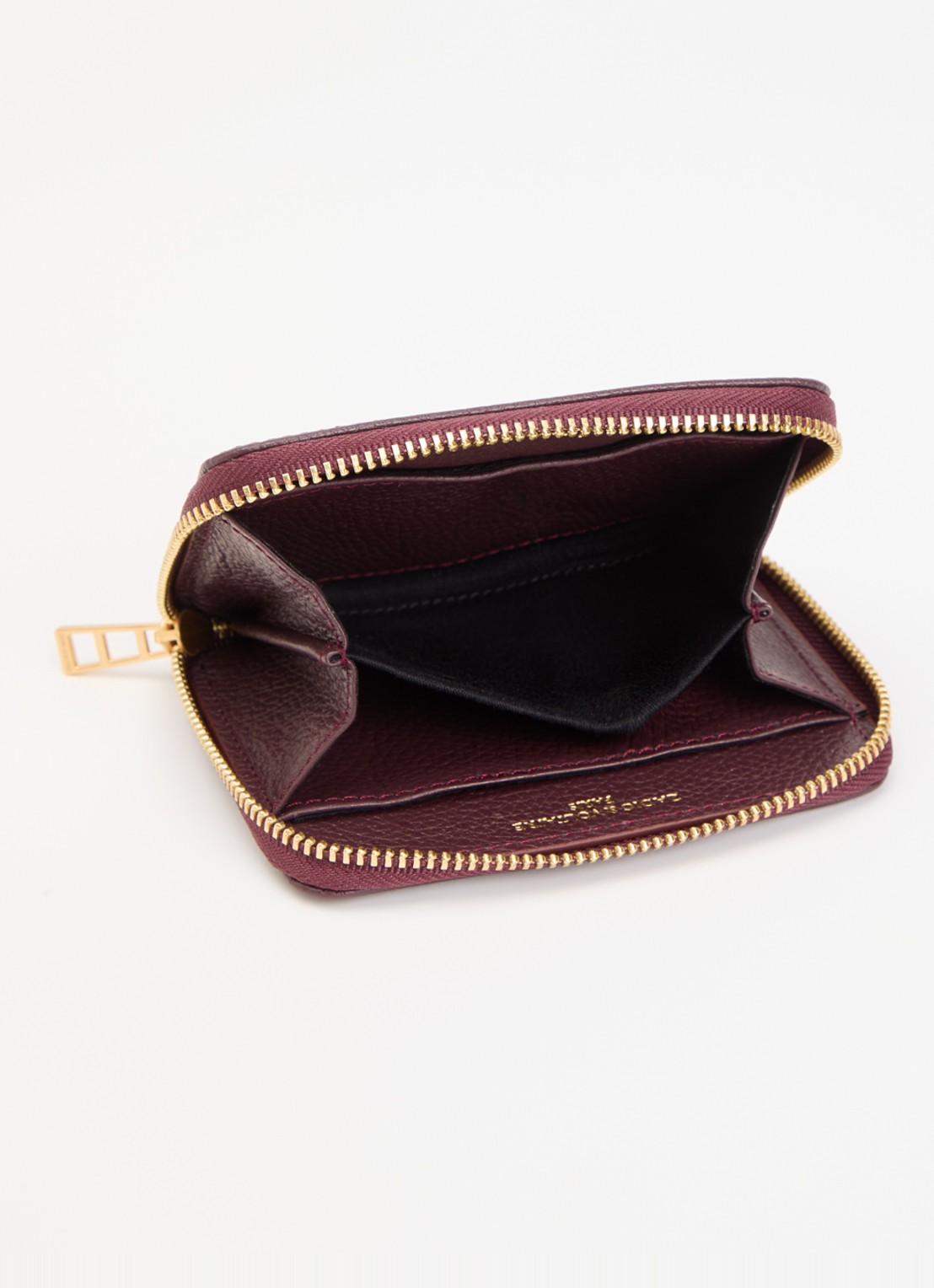 Zadig&Voltaire Mini Portemonnee van leer - voorkant 3 paars