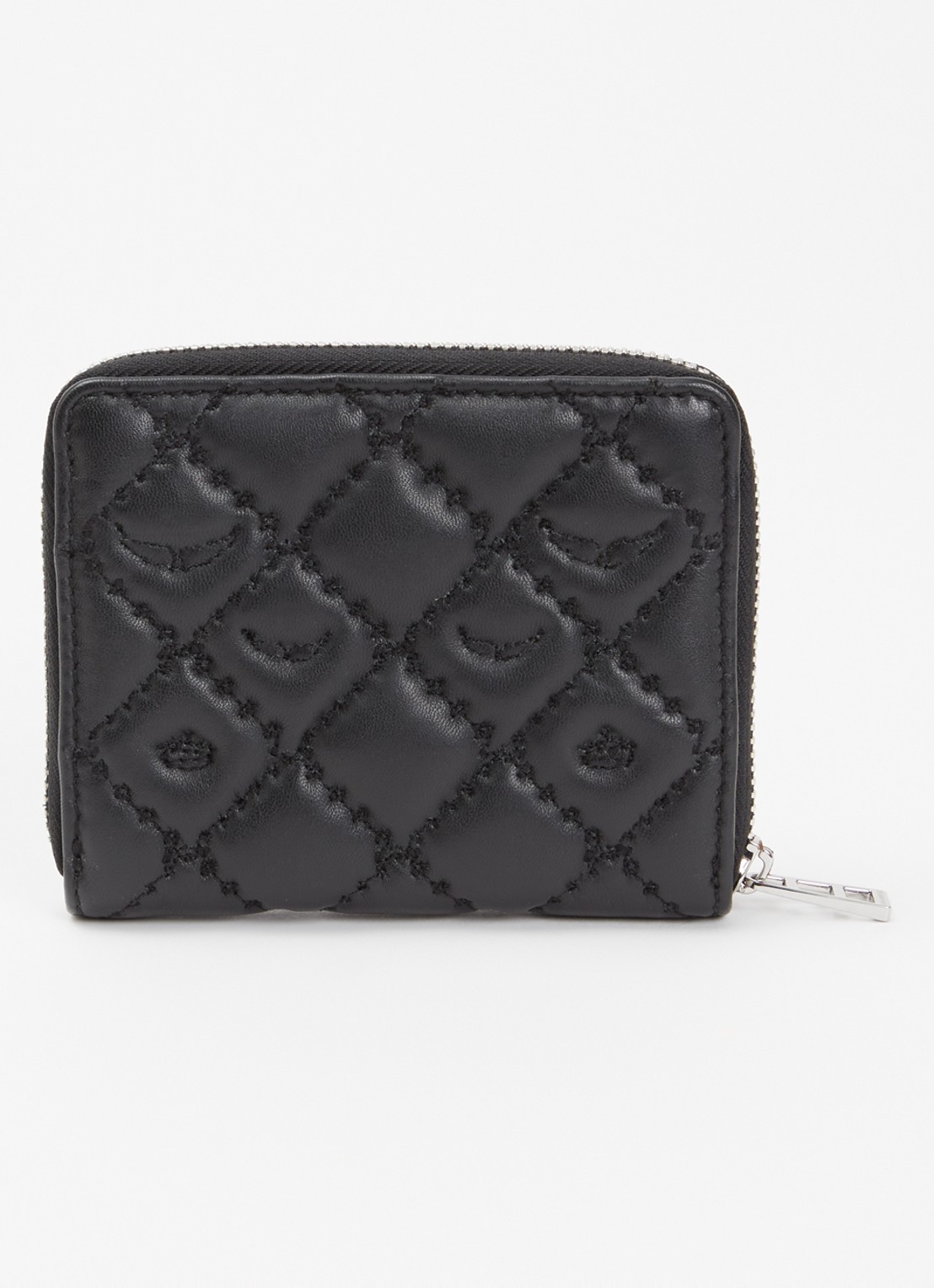 Zadig&Voltaire Mini Portemonnee van quilted lamsleer - voorkant 2 zwart