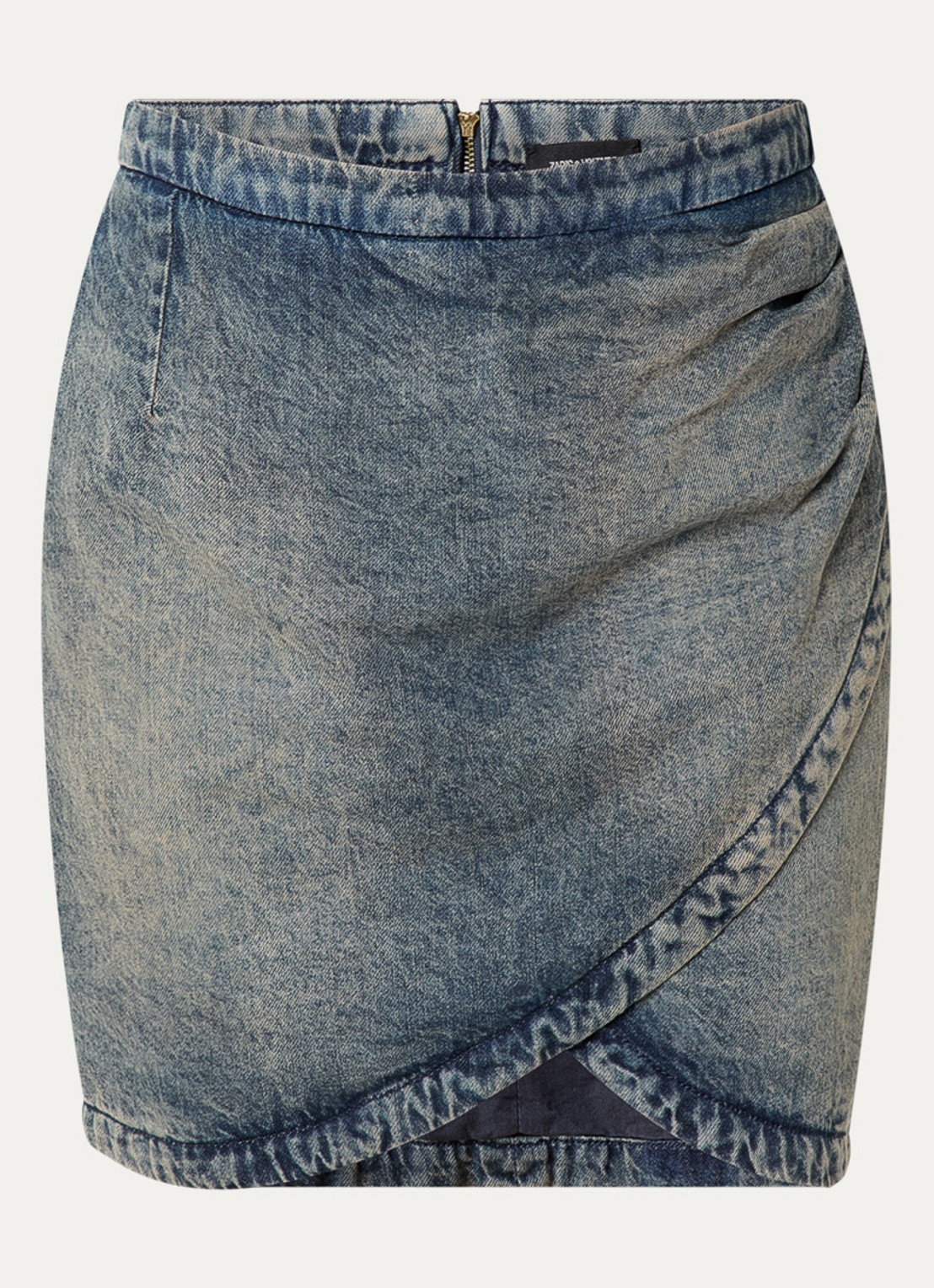 Zadig&Voltaire Mini spijkerrok met assymetrische zoom - voorkant 2 indigo