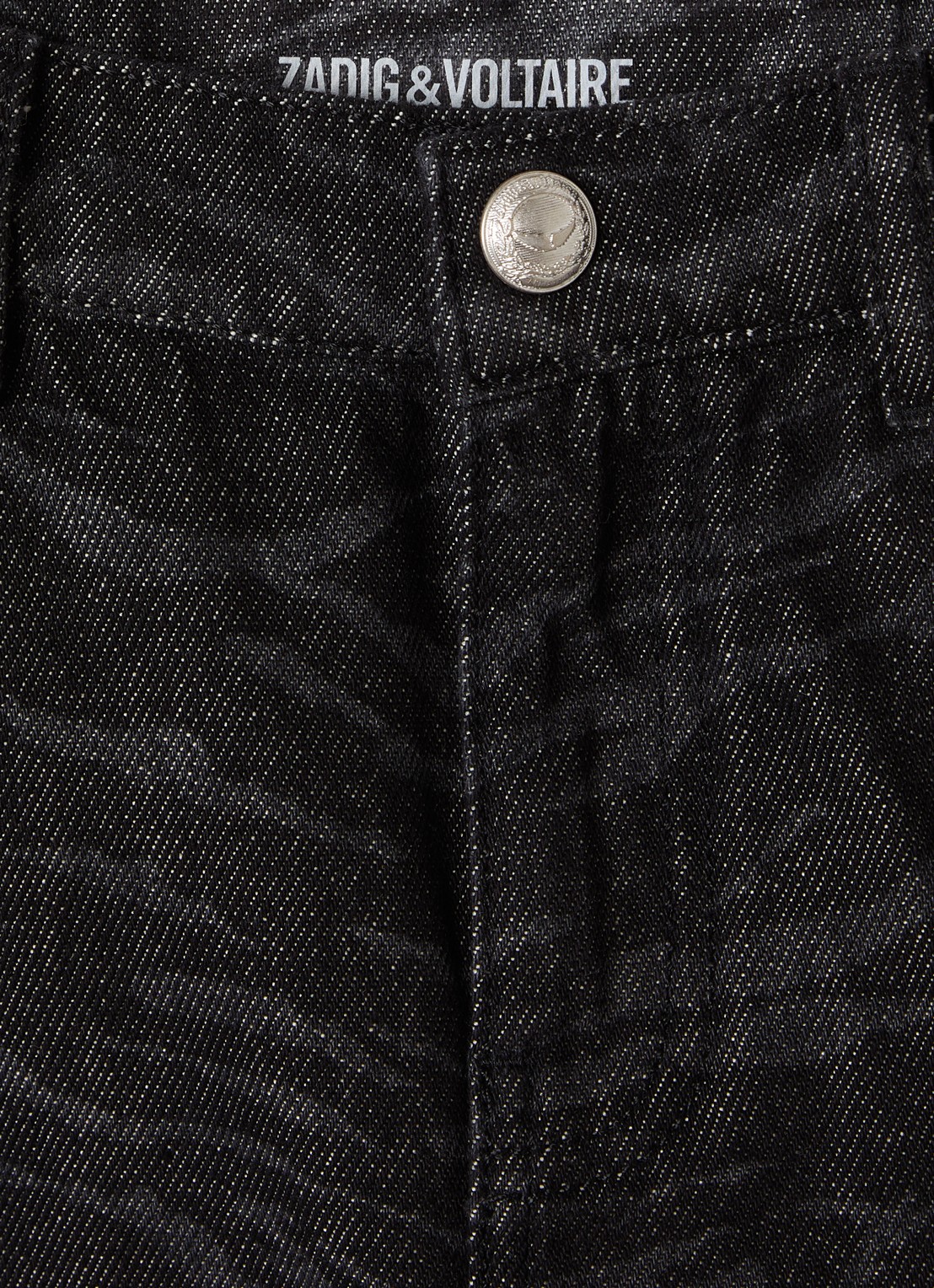 Zadig&Voltaire Mini spijkerrok met steekzakken - detail zwart