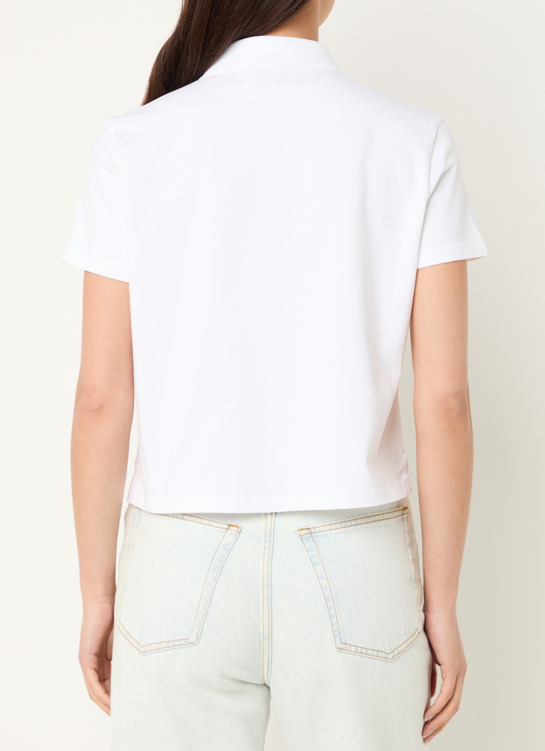 Zadig&Voltaire Mirta T-shirt met logoborduring en polokraag - achterkant 4 wit