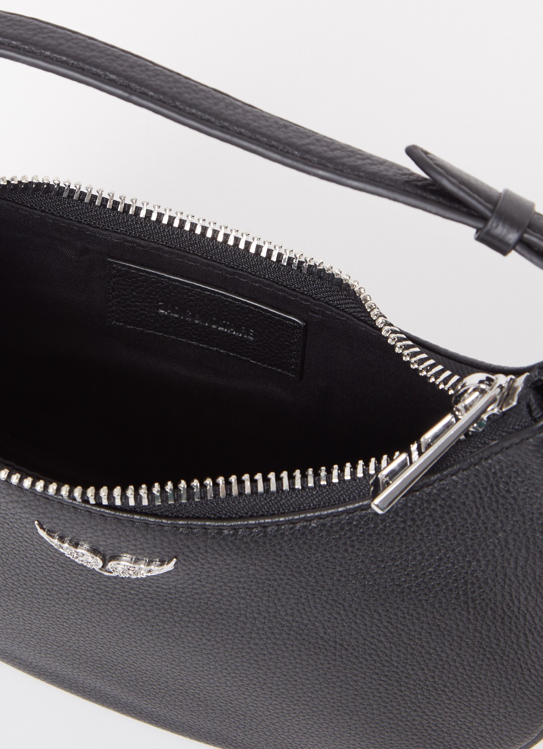 Zadig&Voltaire Moonrock schoudertas van leer - detail 2 zwart