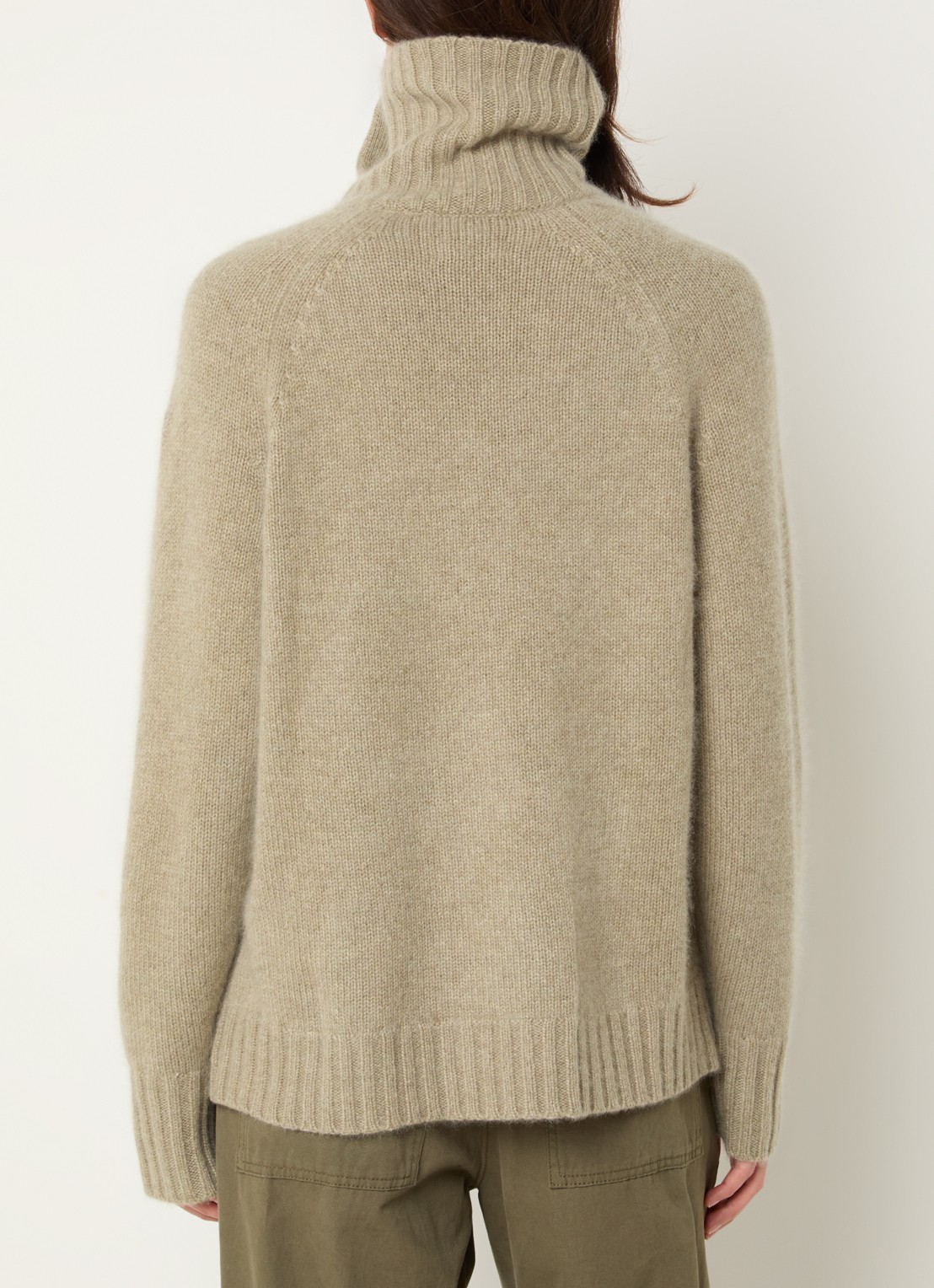 Zadig&Voltaire Mora grofgebreide trui van kasjmier - achterkant 3 khaki