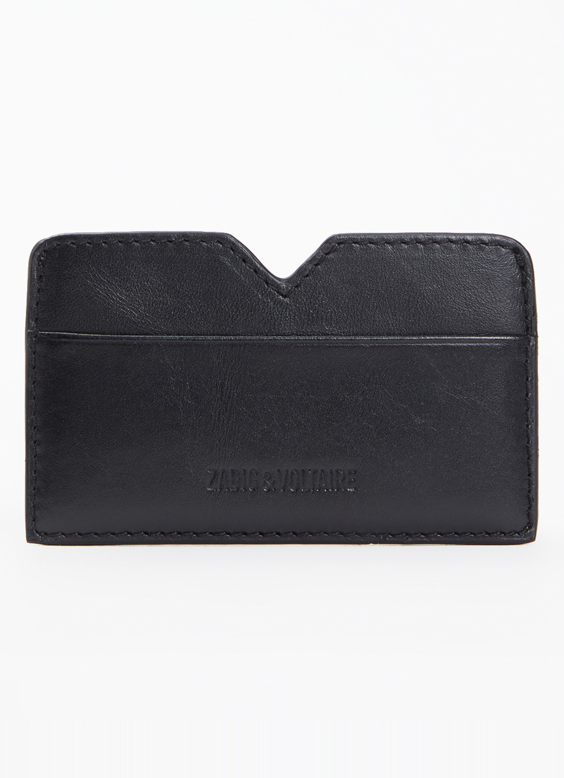 Zadig&Voltaire Multipass pasjeshouder van leer  - voorkant 2 zwart