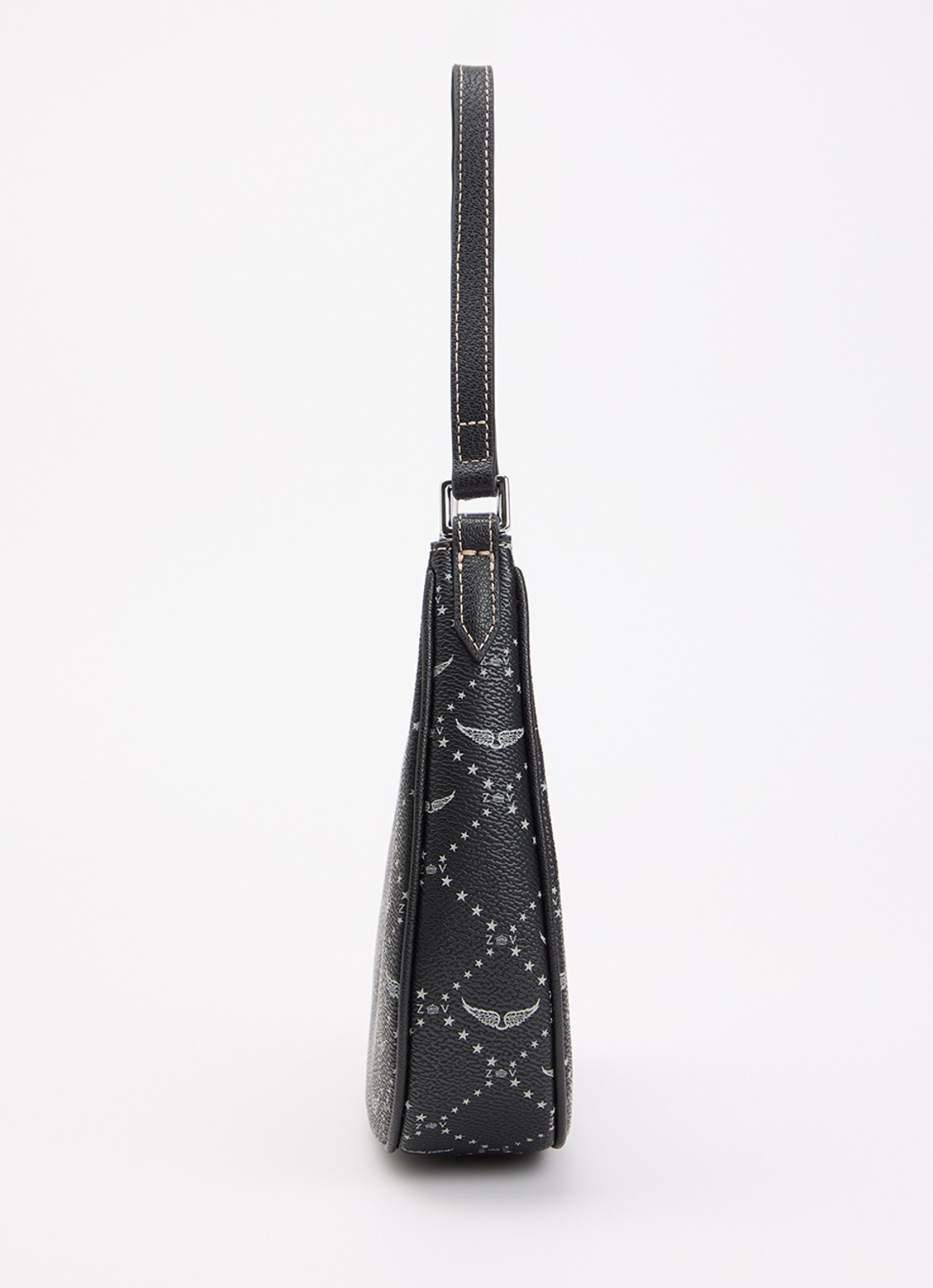 Zadig&Voltaire Night out schoudertas met logoprint - detail 4 zwart