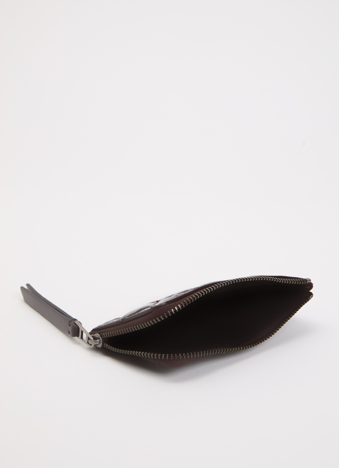 Zadig&Voltaire Pasjeshouder van leer met quilt patroon - voorkant 2 donkerbruin