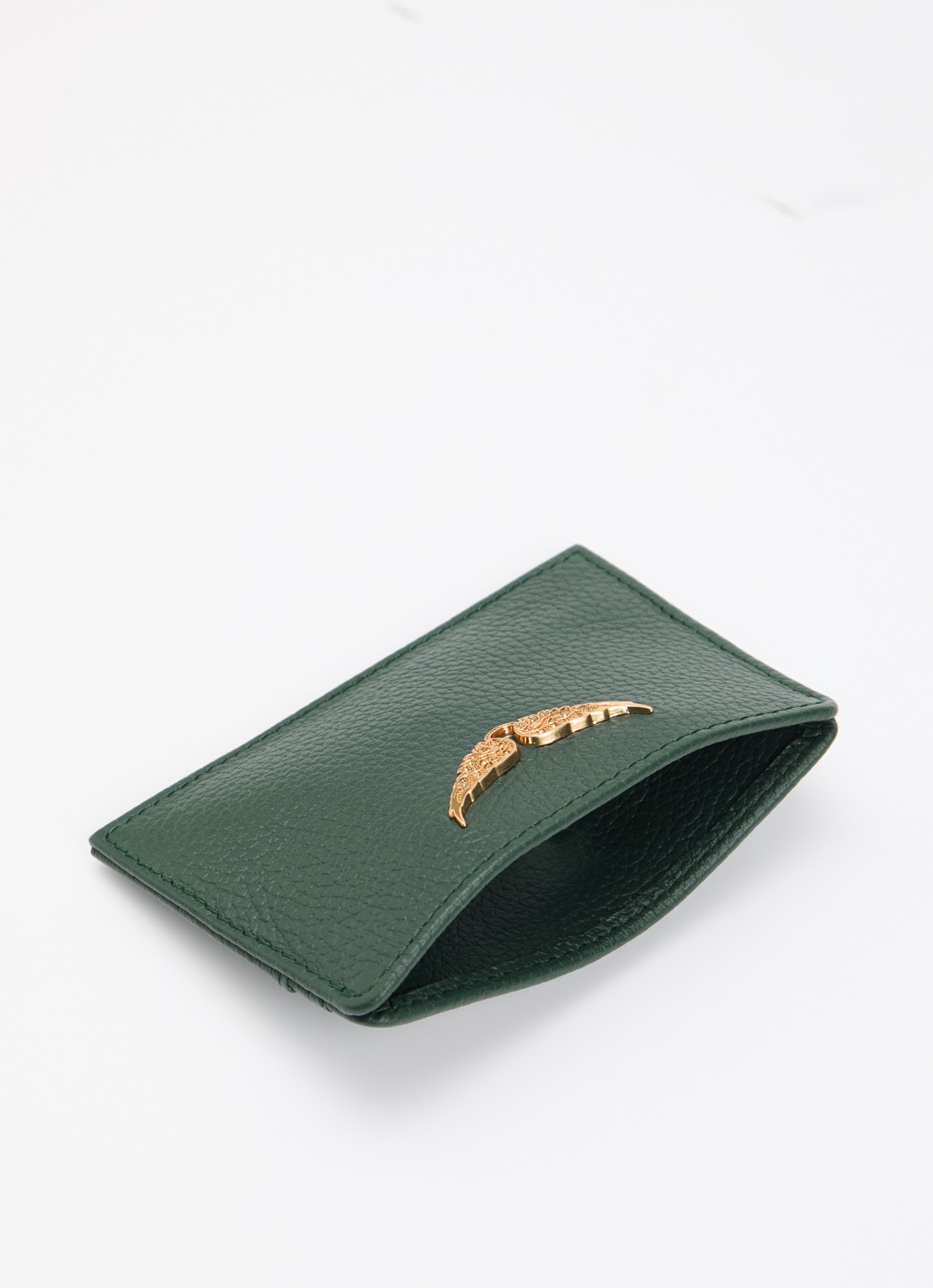 Zadig&Voltaire Pasjeshouder van leer - voorkant 2 groen